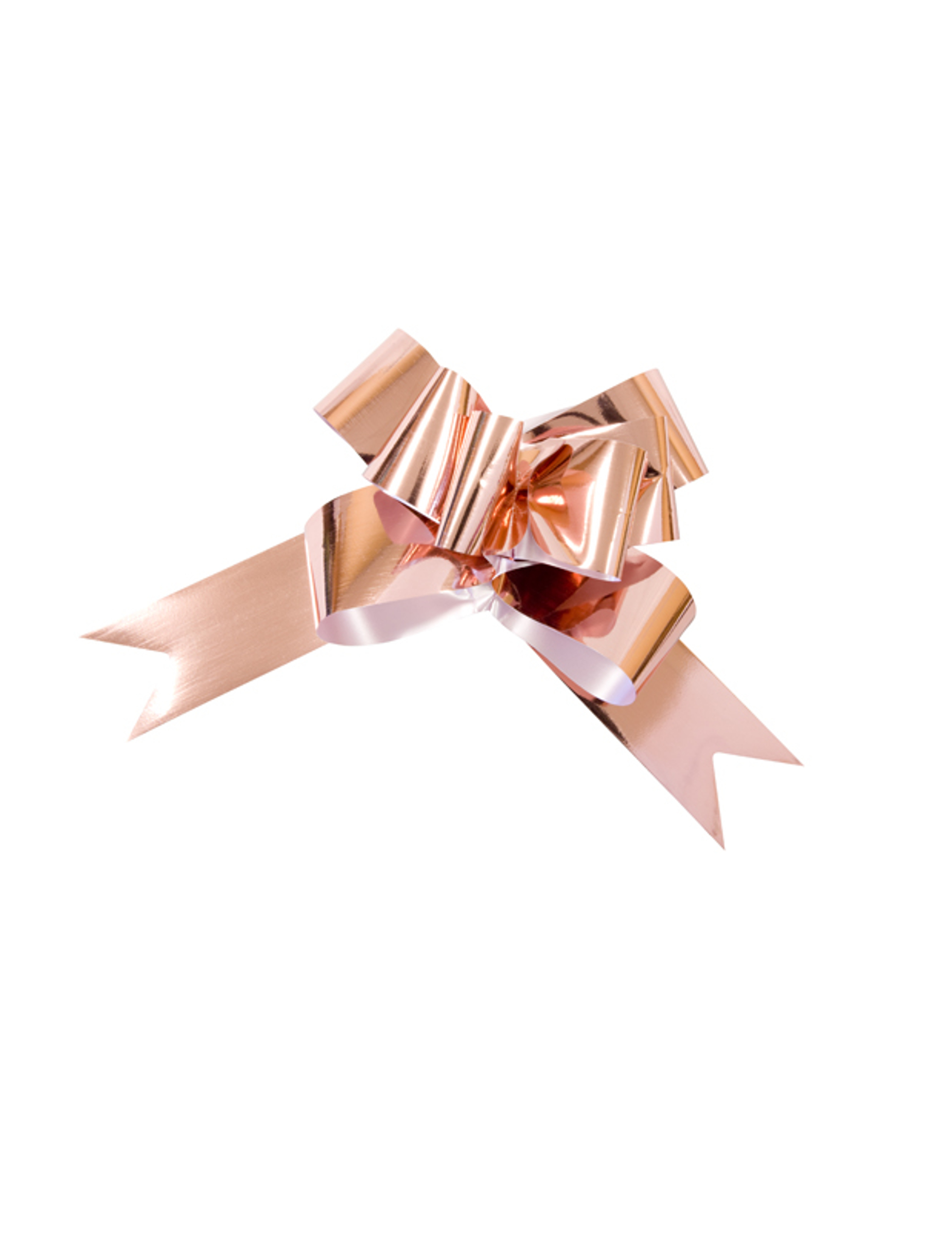 2er-Pack Ziehschleifen in Metallic-Roségold 15 cm für Präsente