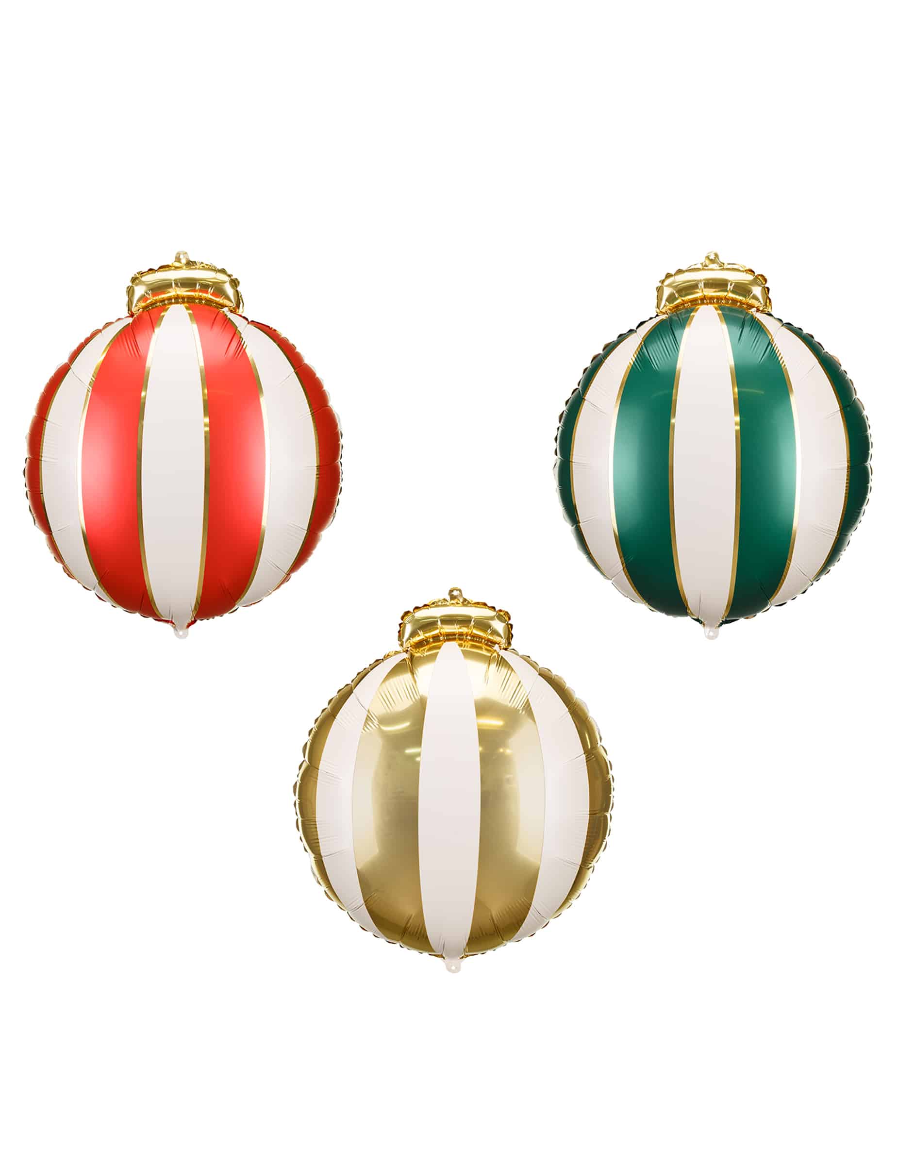 3 Folienballons Weihnachtskugeln