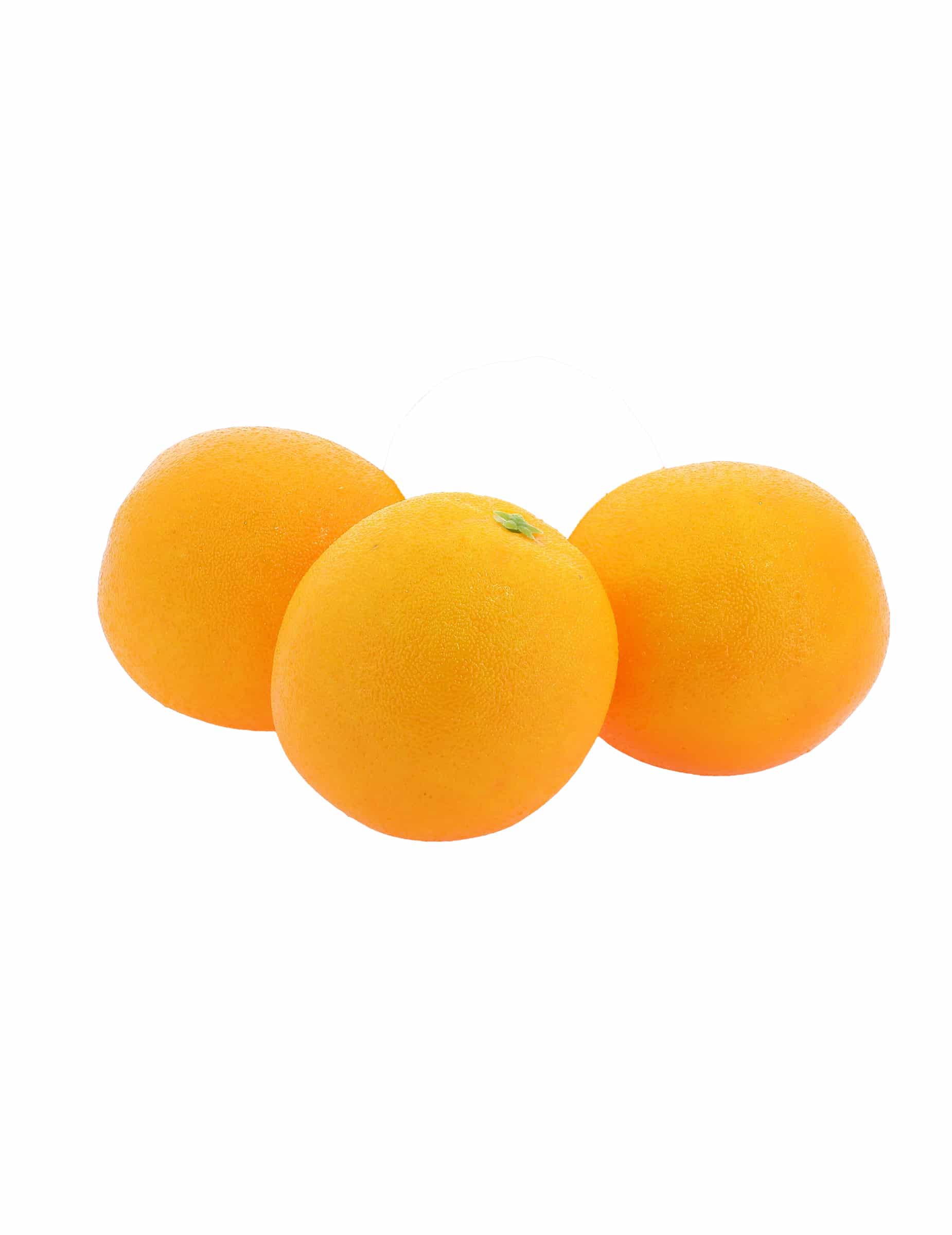 3 Künstliche Deko-Orangen 8 cm