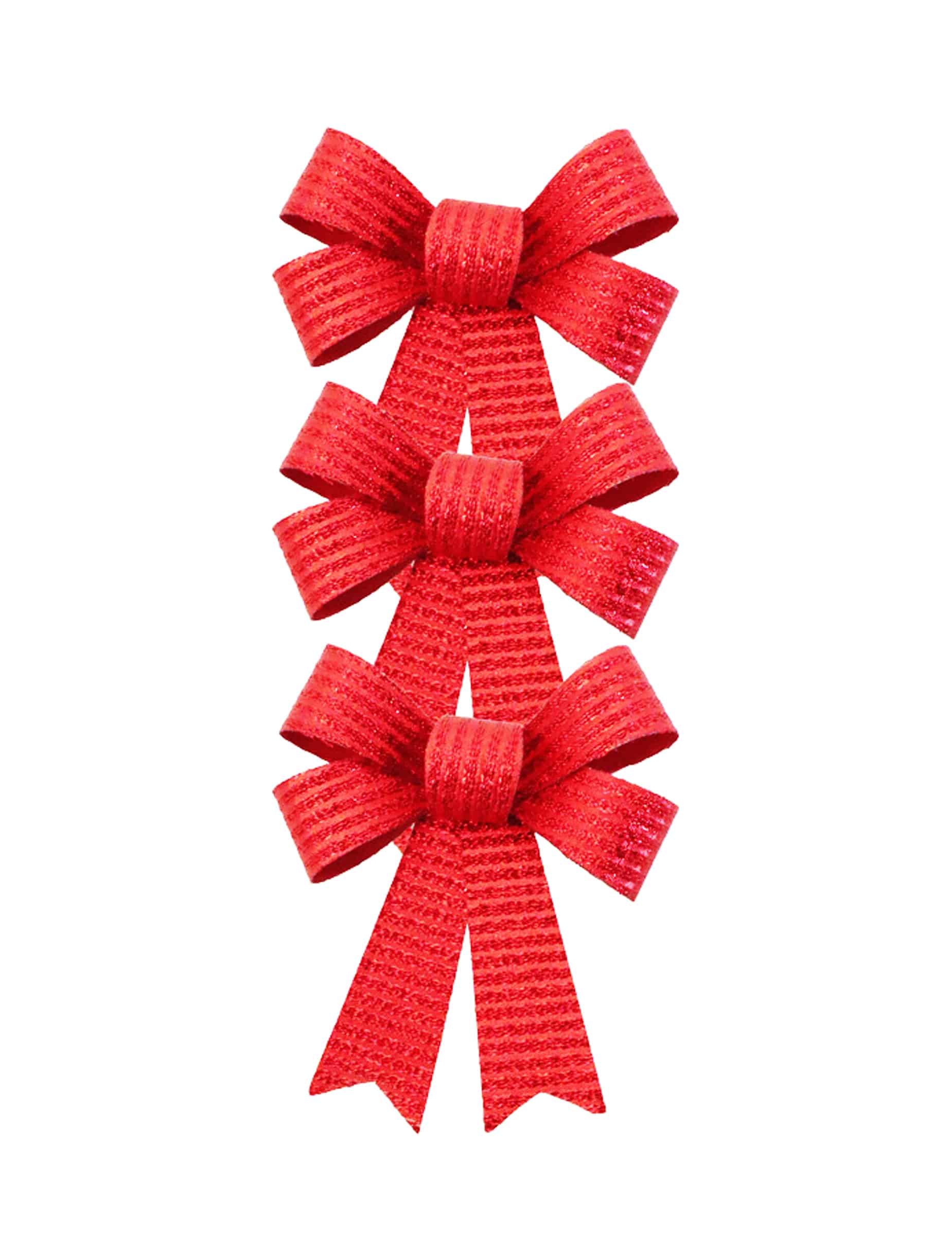 3 Schleifen Rot Glänzend 10 x 13 cm