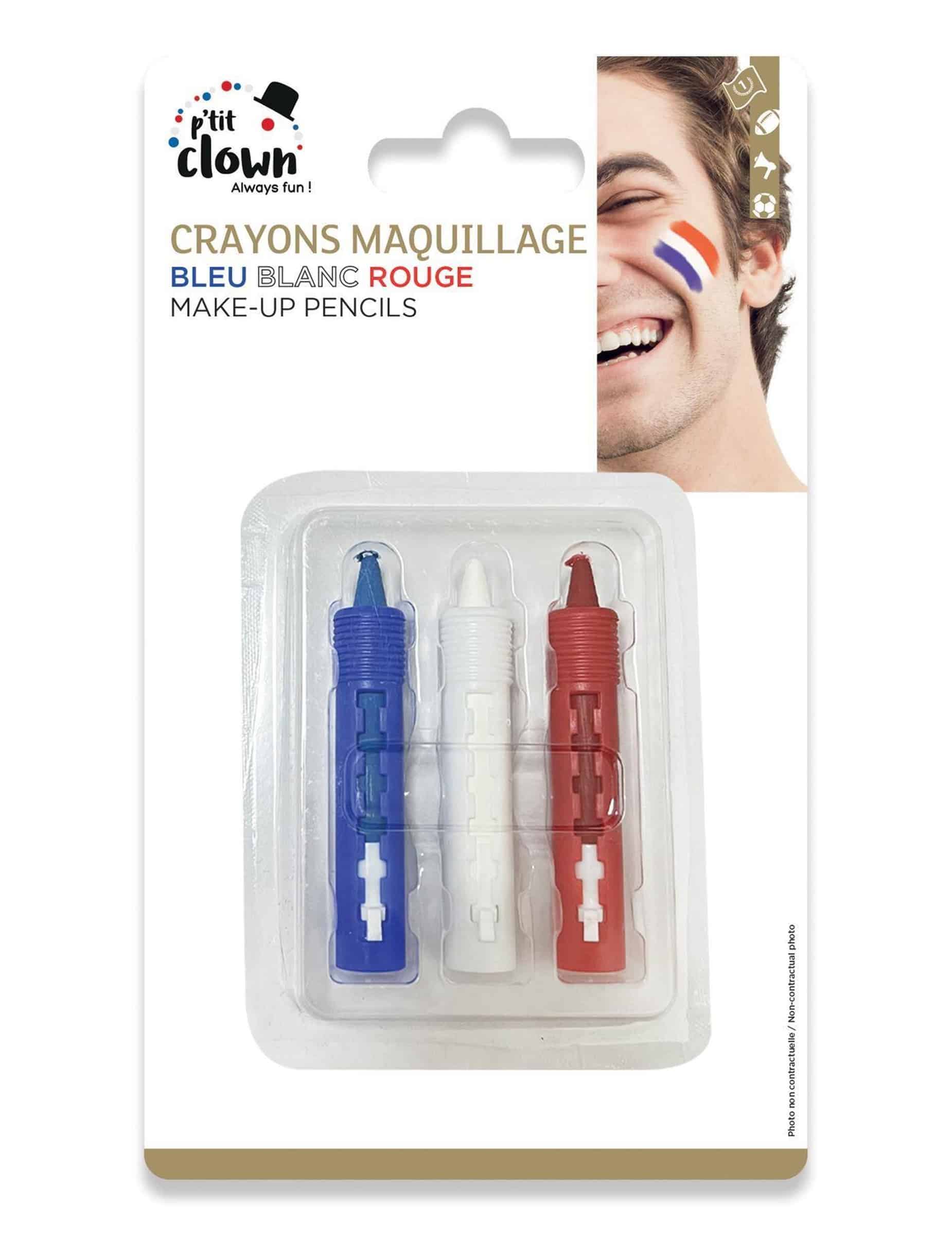 3 Schminkstifte "Frankreich-Fan"
