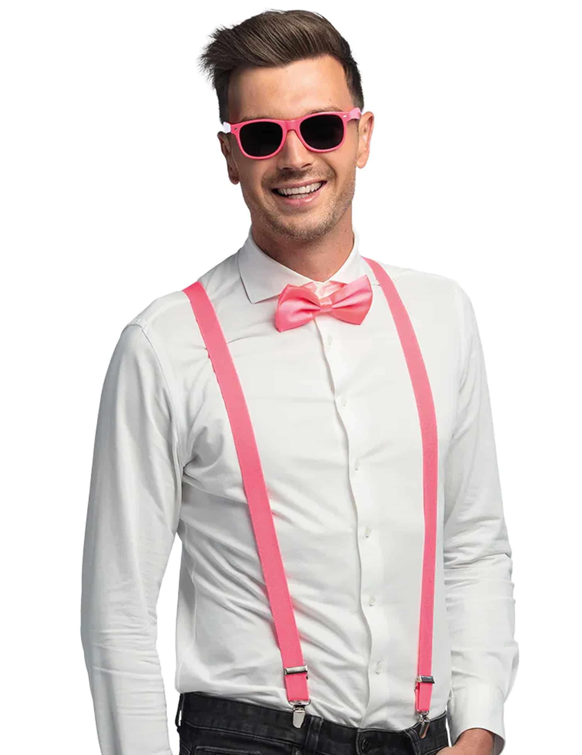 3-teiliges UV Neon Pink Accessoire Set