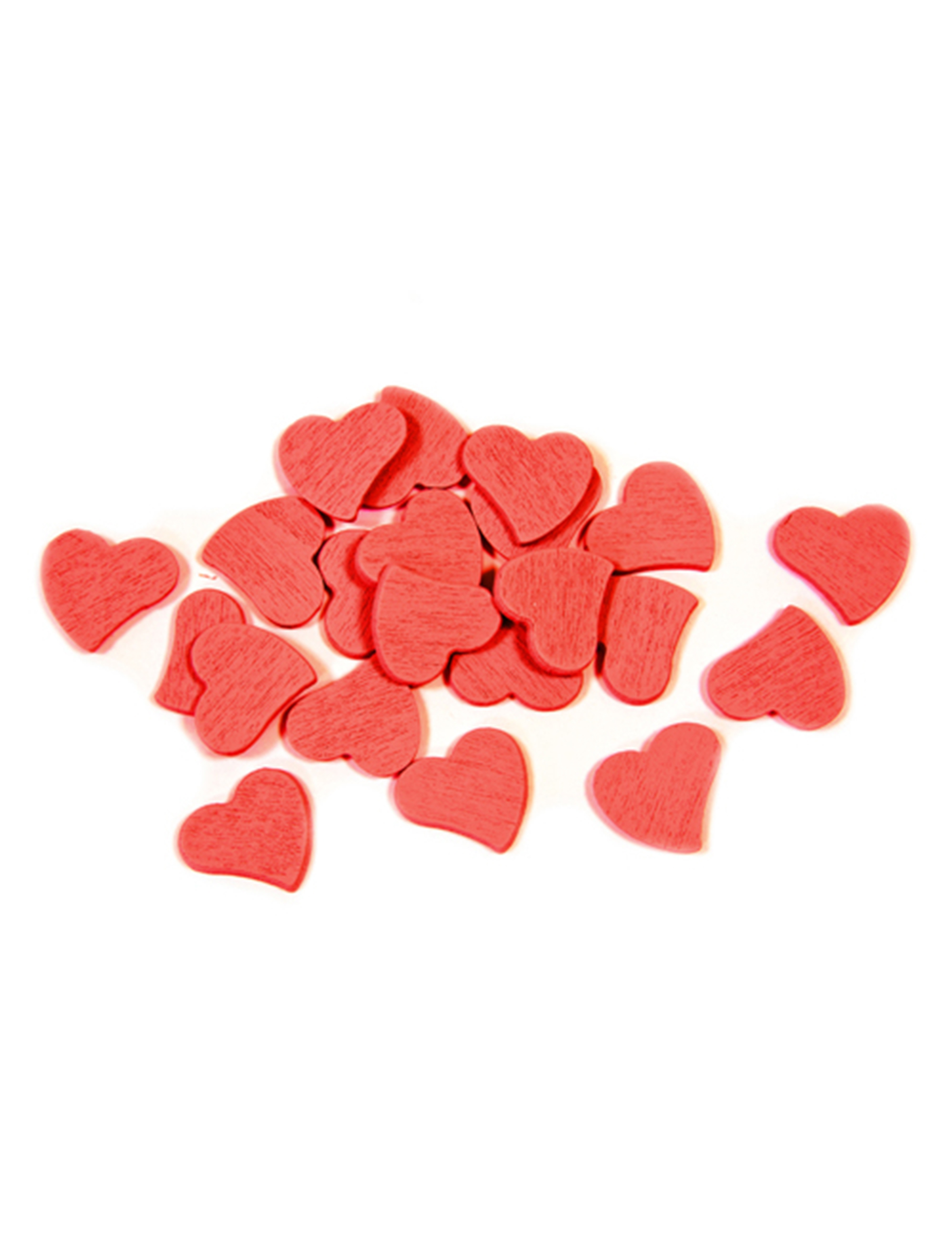 30 Streudeko Herzen aus Holz Rot 10g Hochzeit Tischkonfetti