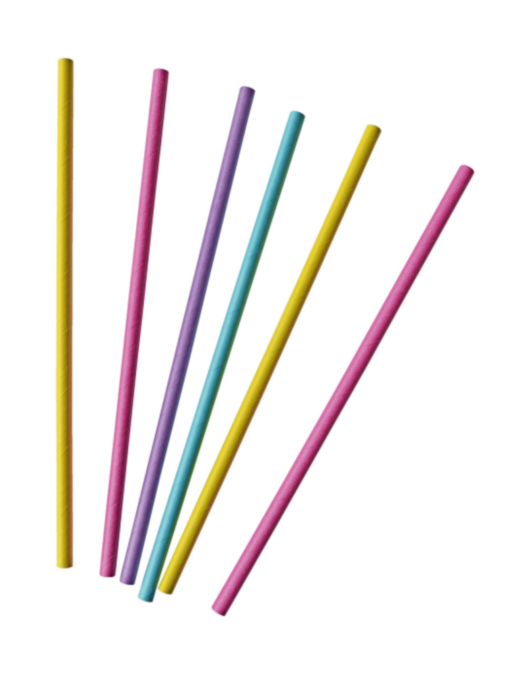 30 bunte Neon-Pappstrohhalme 19