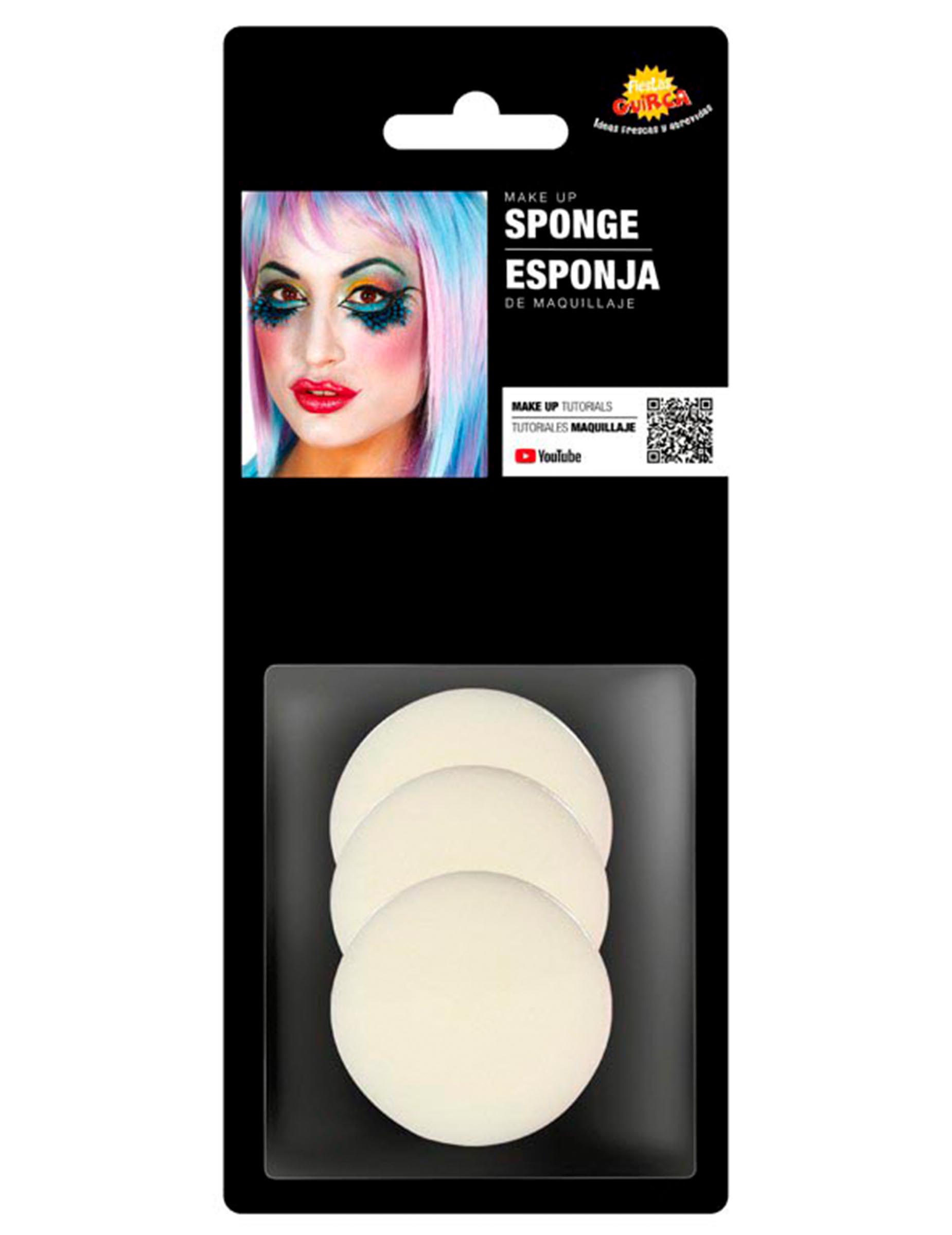 3er-Pack Make-up Schwämme für Fasching
