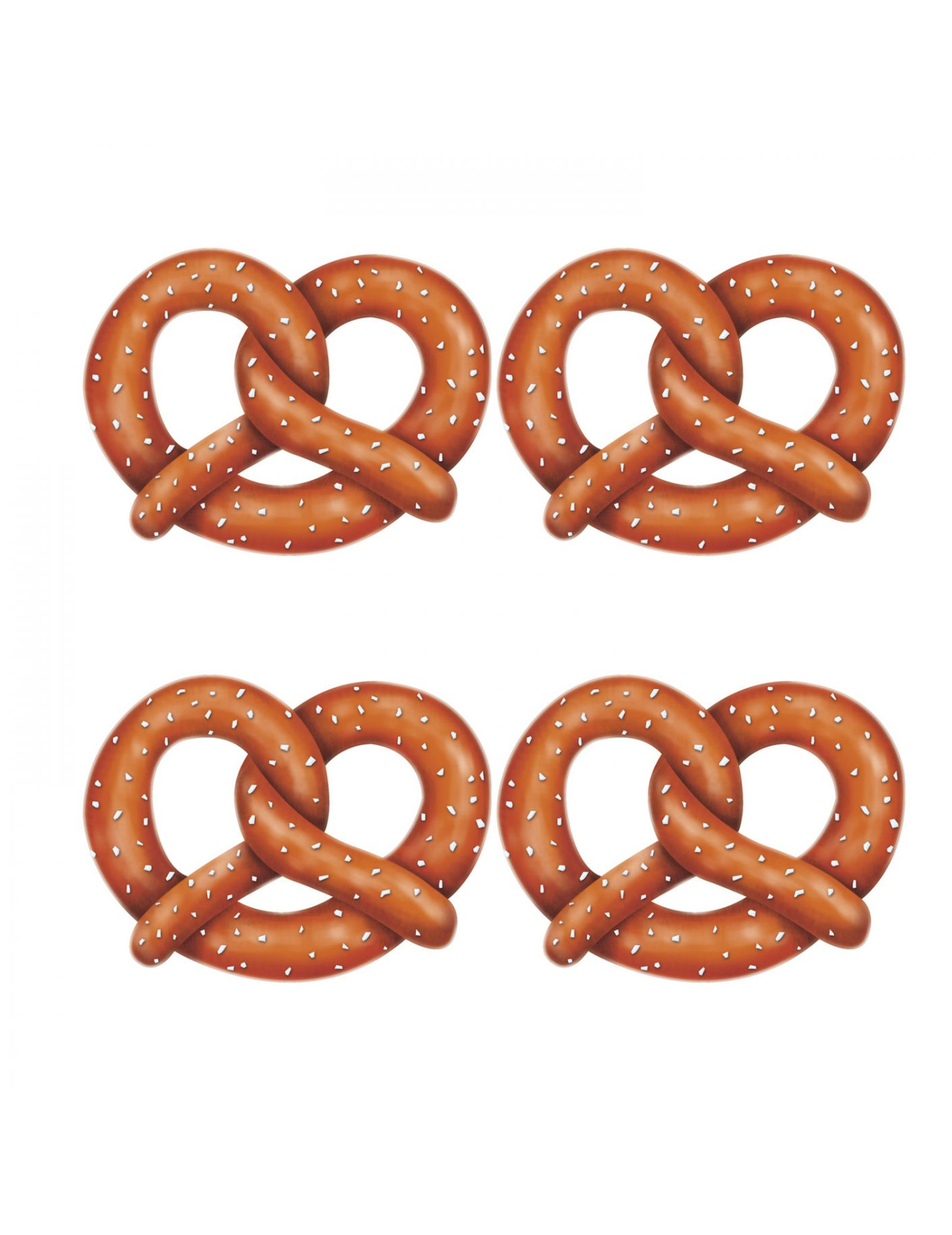 4 Brezel-Pappaufsteller 27 cm Oktoberfest