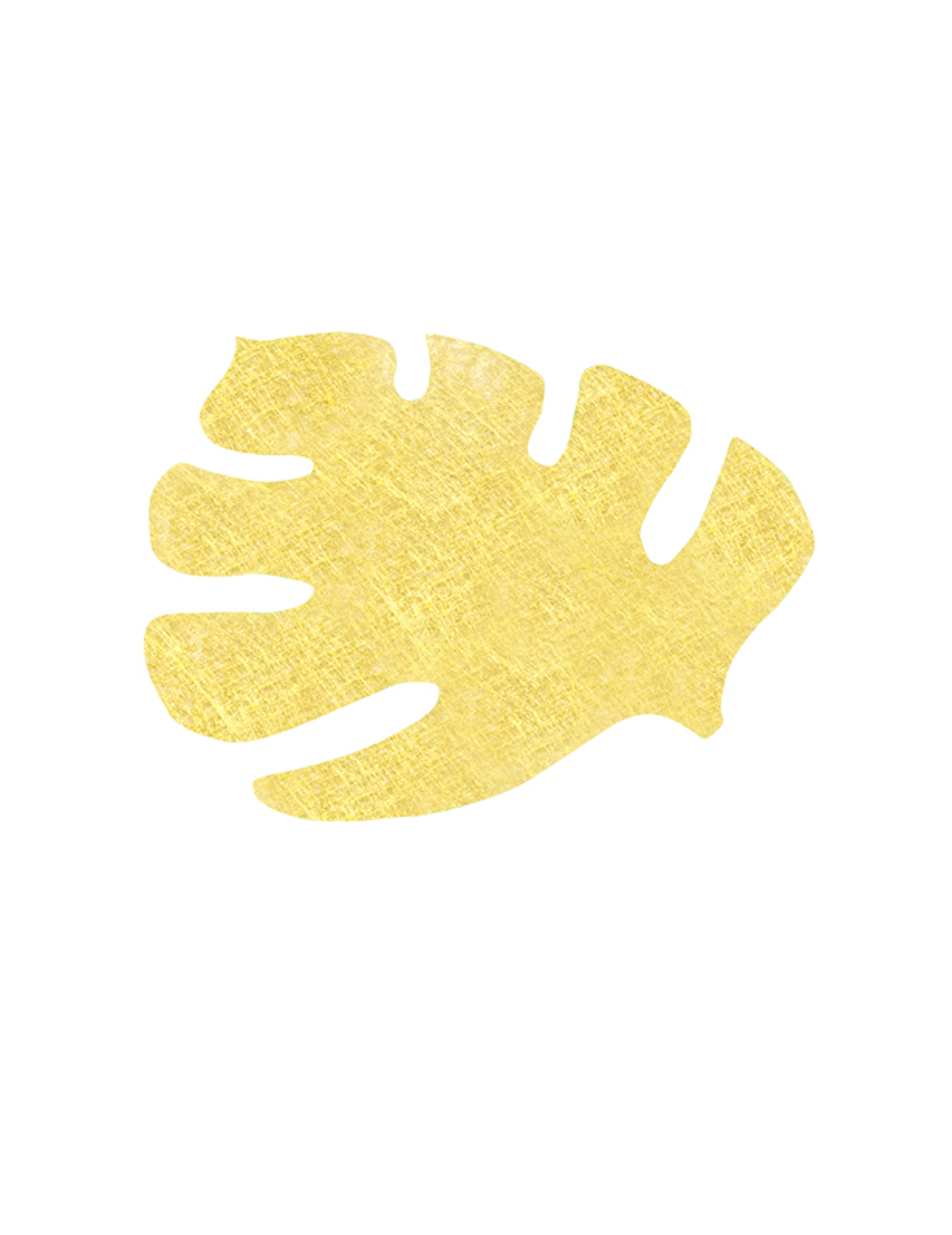 4 Goldene Tischsets Palmenblatt Vlies 40x35cm Party-Deko