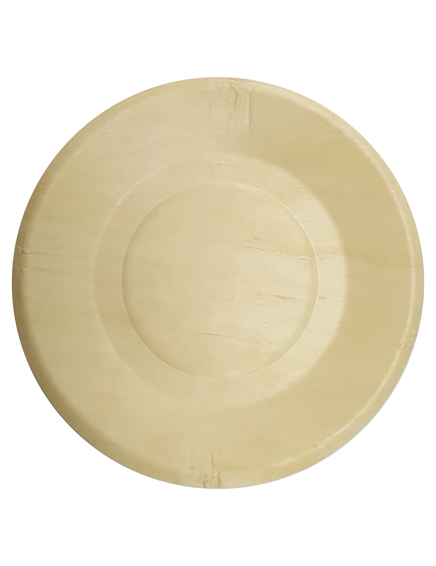 4 Holz-Teller 21 cm umweltfreundlich