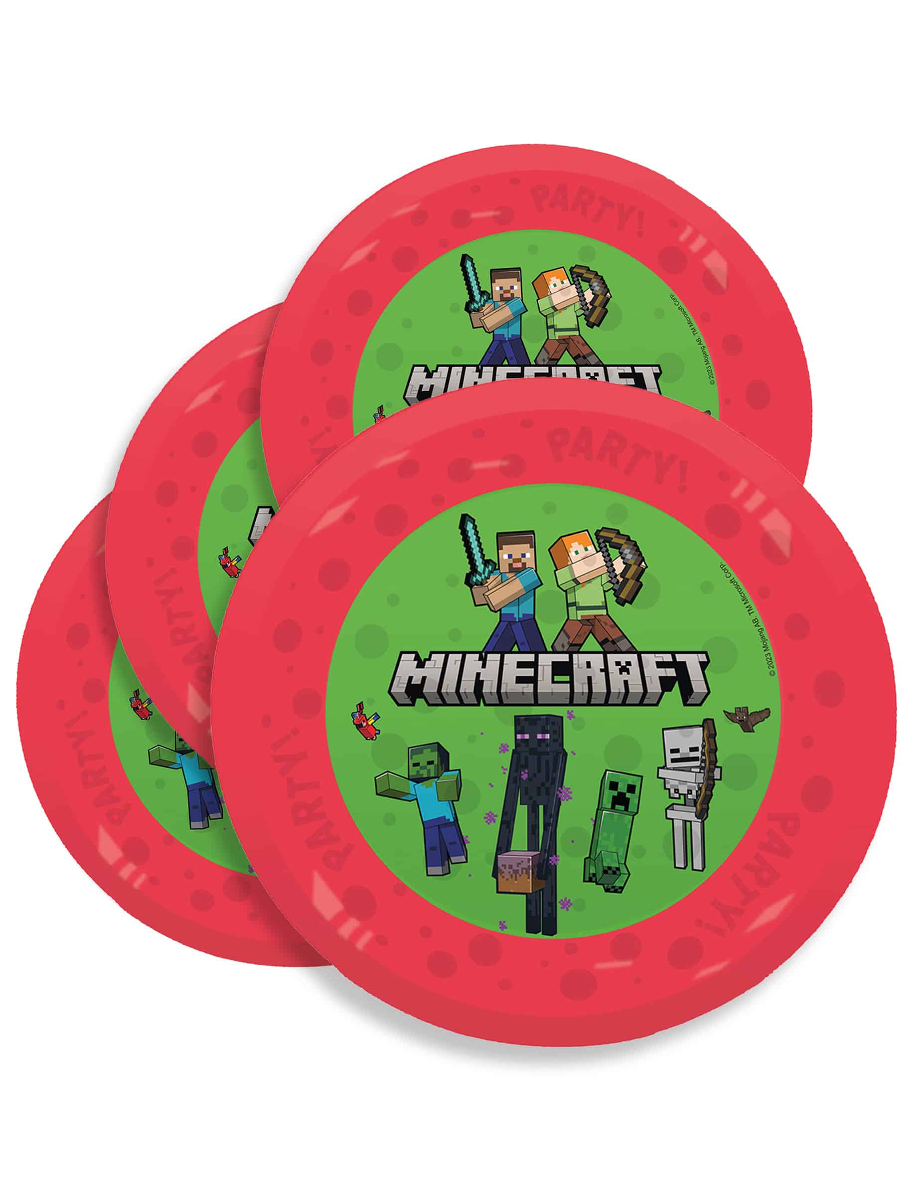 4 Minecraft Mehrwegteller 21cm