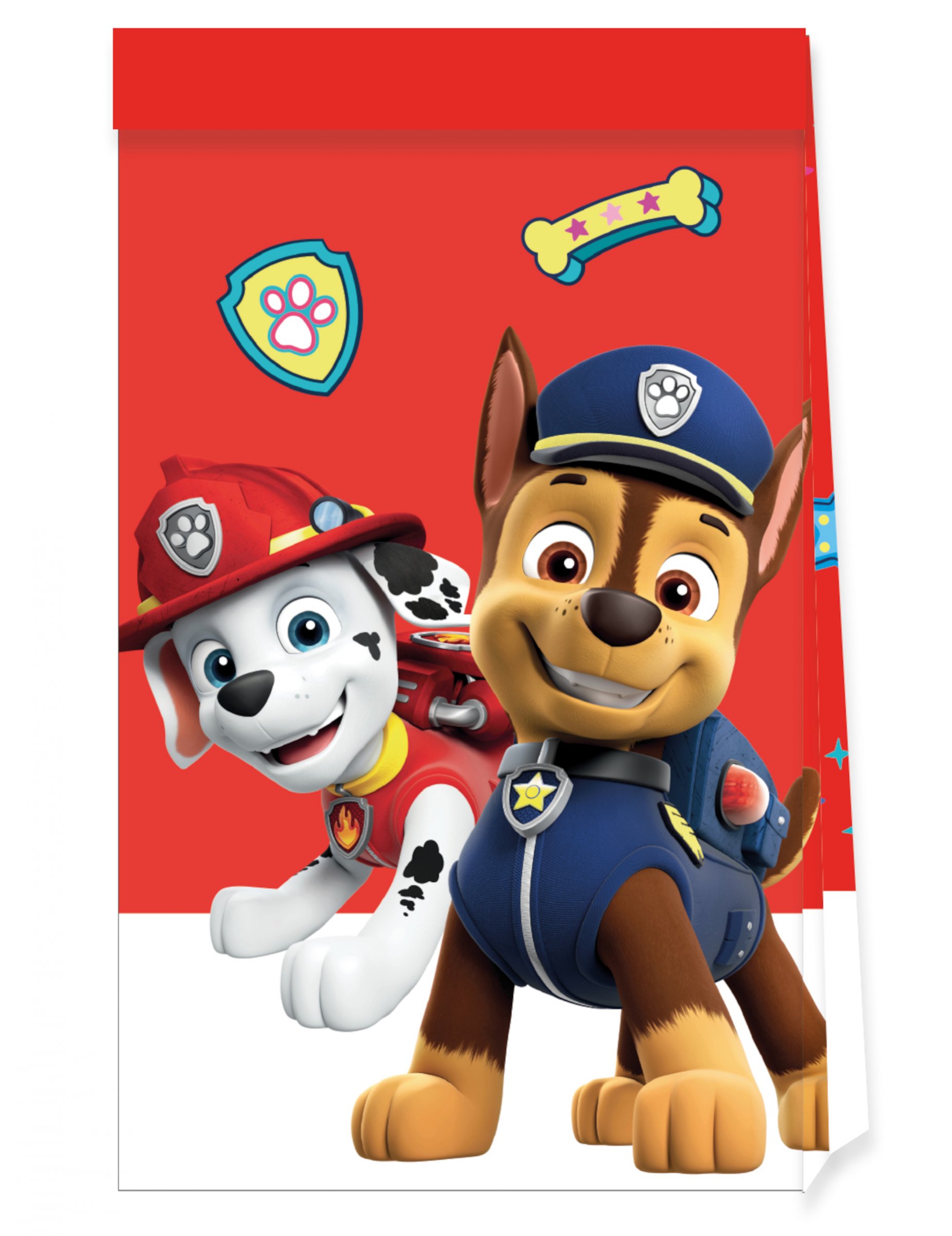 4 Papiertüten Paw Patrol rot