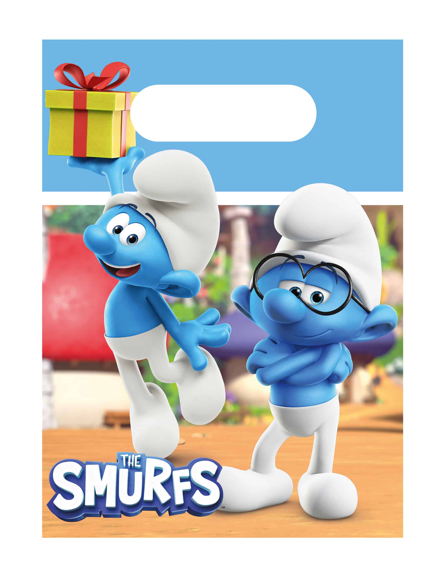 4 Schlümpfe Papiertüten für Geschenke