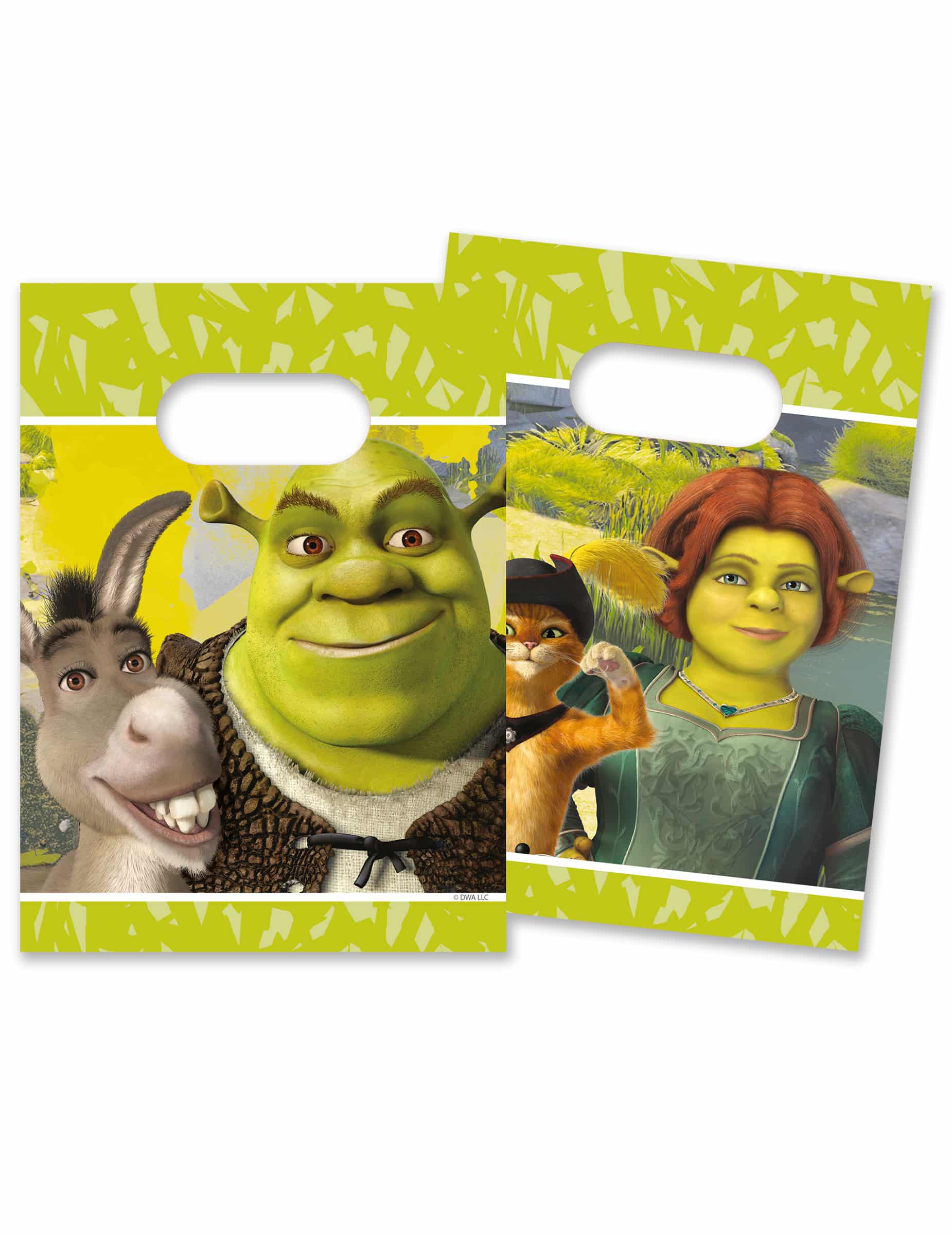 4 Shrek Lizenzierte Geschenktüten aus Papier