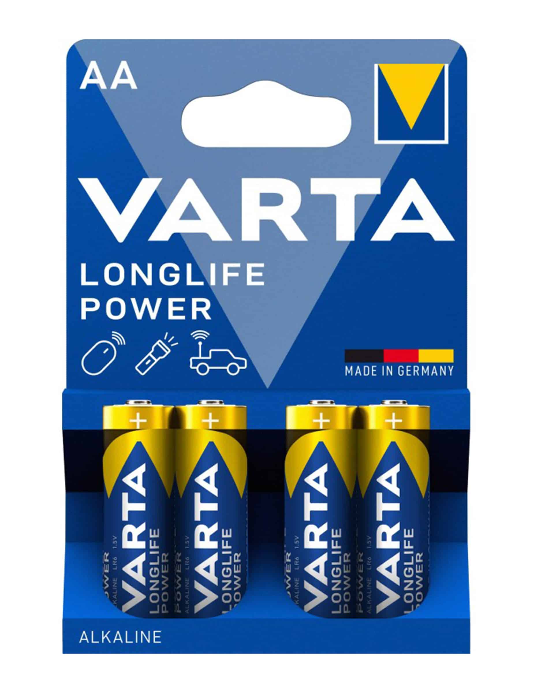 4 Varta Longlife Power LR06/AA Batterien