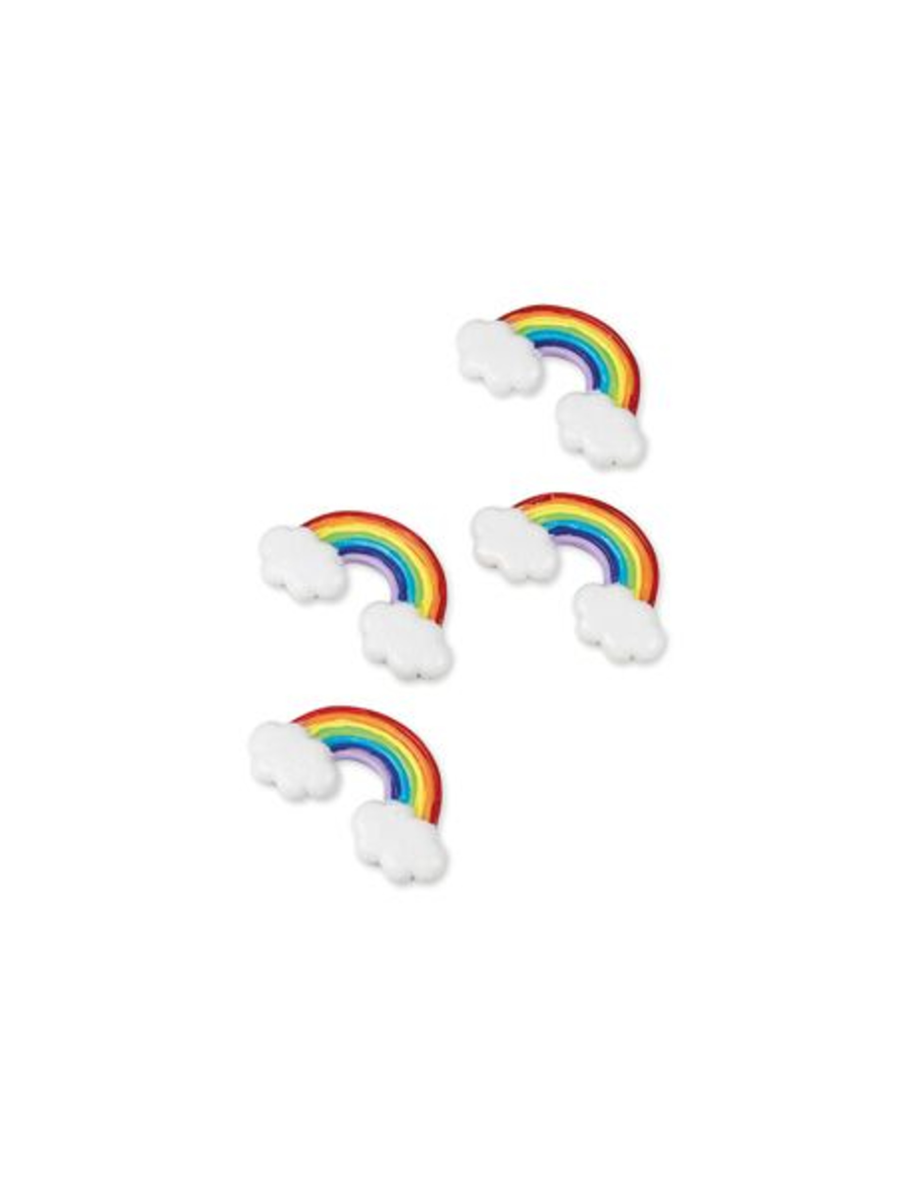 4 bunte Regenbogen-Sticker aus Harz 5 cm zum Aufkleben