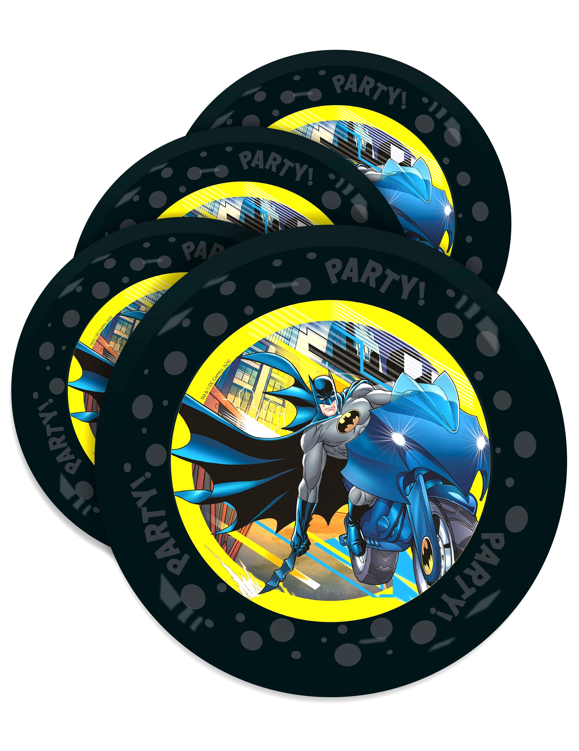4er Partygeschirr-Set Batman 21 cm