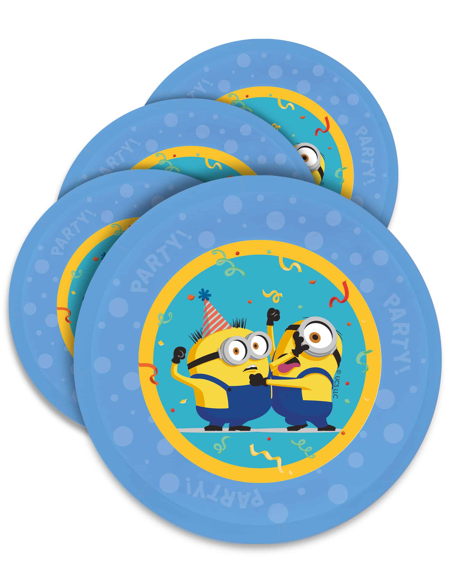 4er Partygeschirr-Set Minions 21 cm