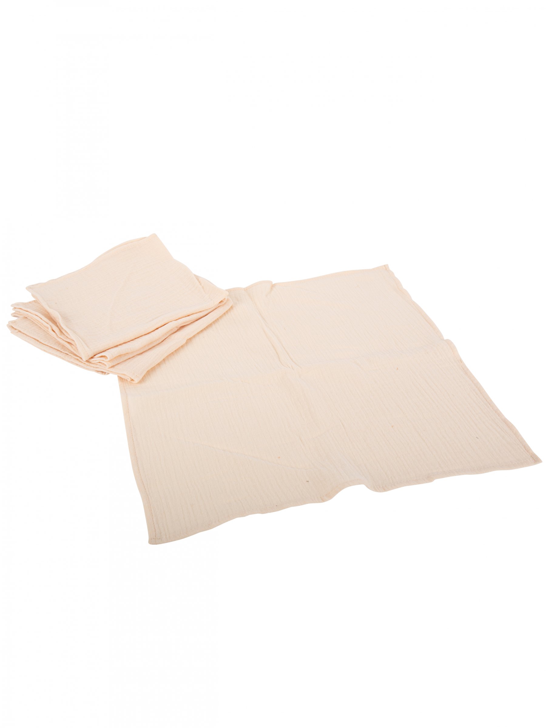 4er Set Baumwoll-Gaze Servietten Blush 40 x 40 cm waschbar Boho