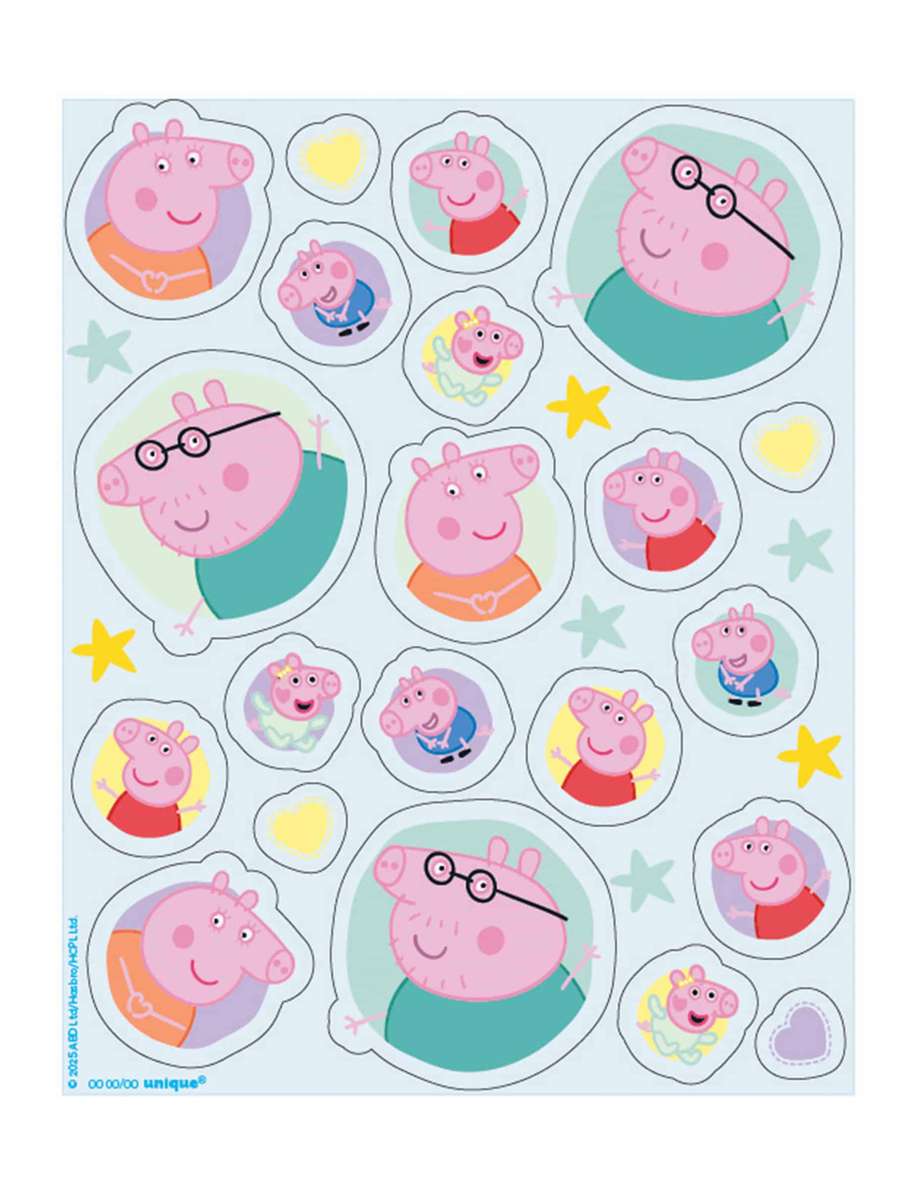 4er-Set Peppa Wutz Stickerbögen