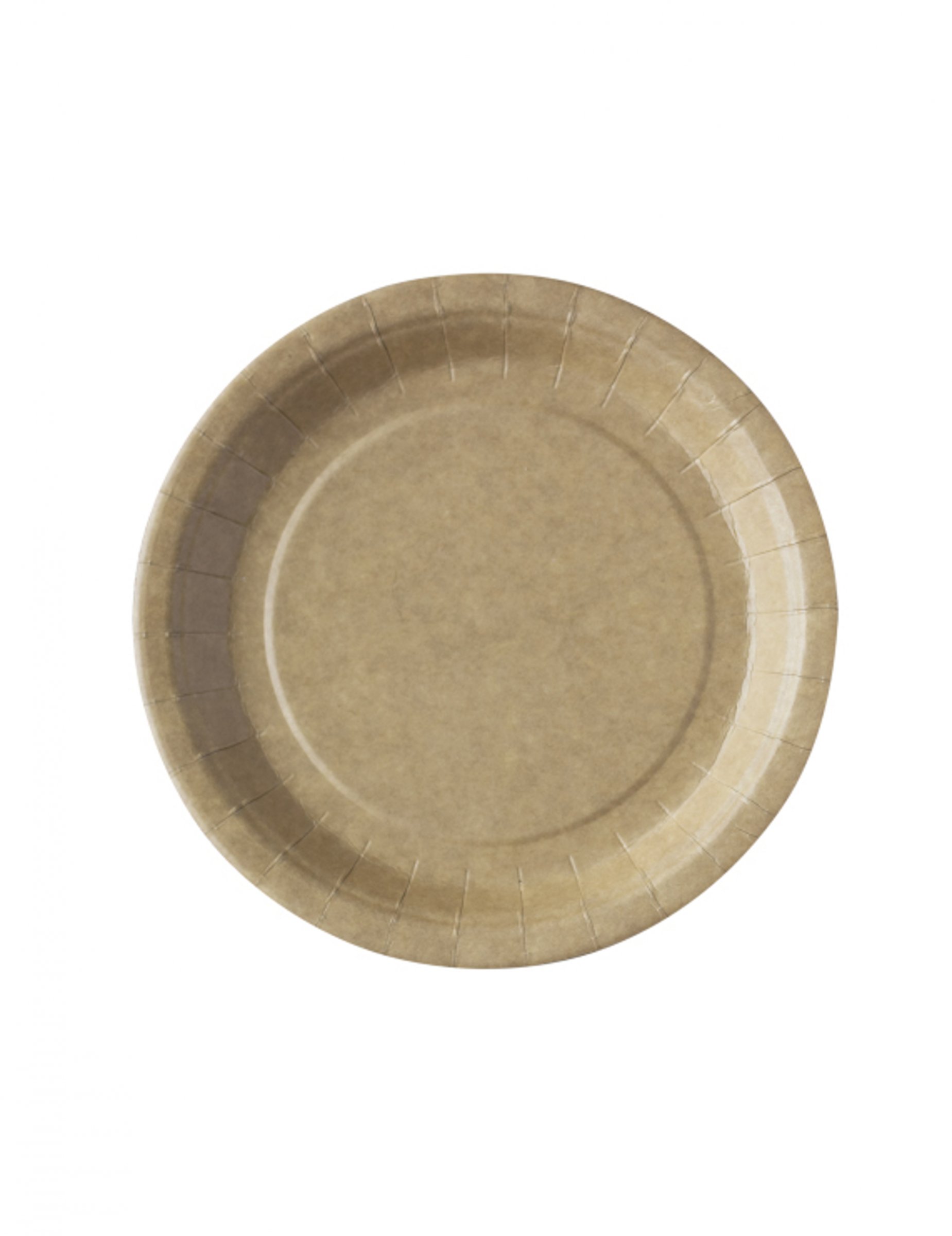 50 Pappteller aus Kraftpapier klein 18 cm