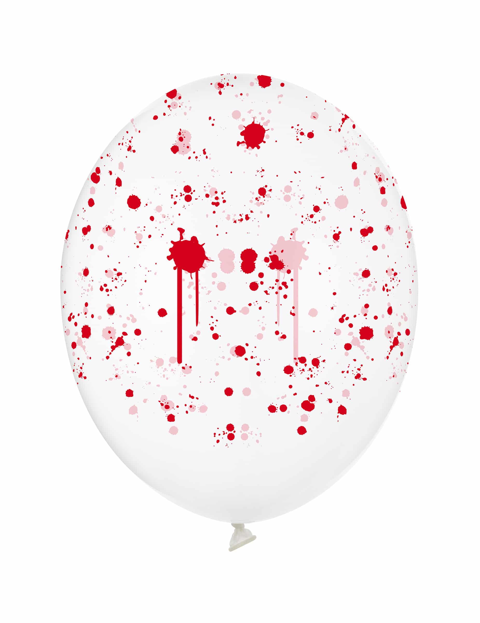 50 Transparente Latex-Ballons mit Blutspritzern 30 cm