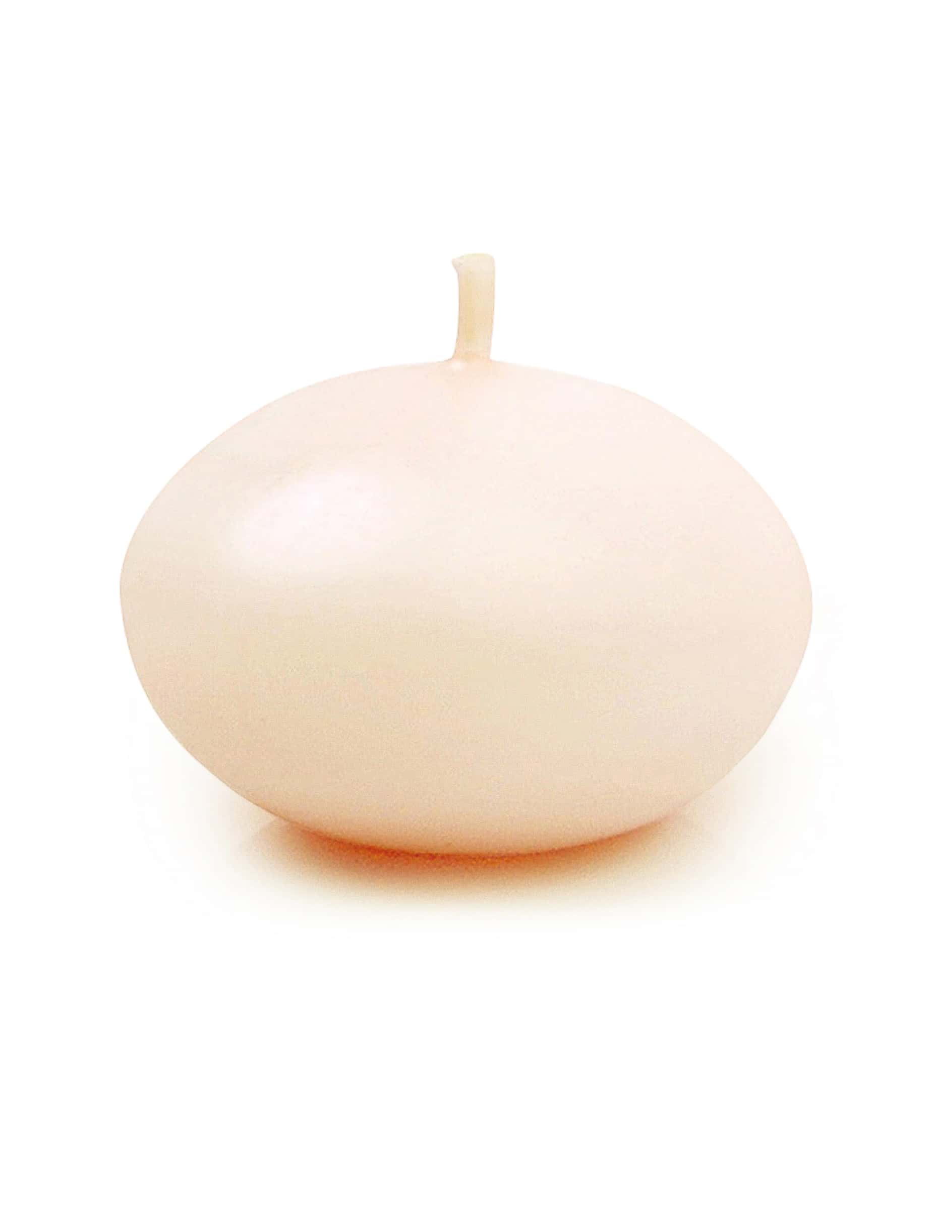 50 schwimmende Kerzen matt creme 40 mm