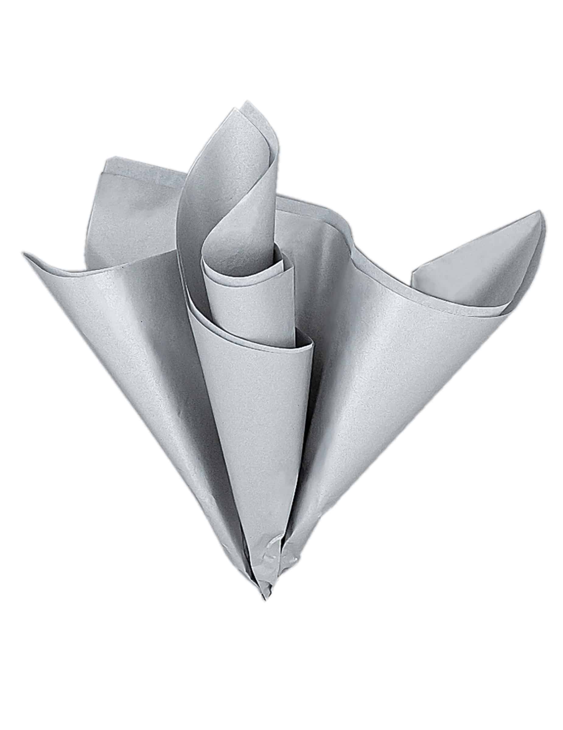 5er Pack Seidenpapier Metallic-Silber