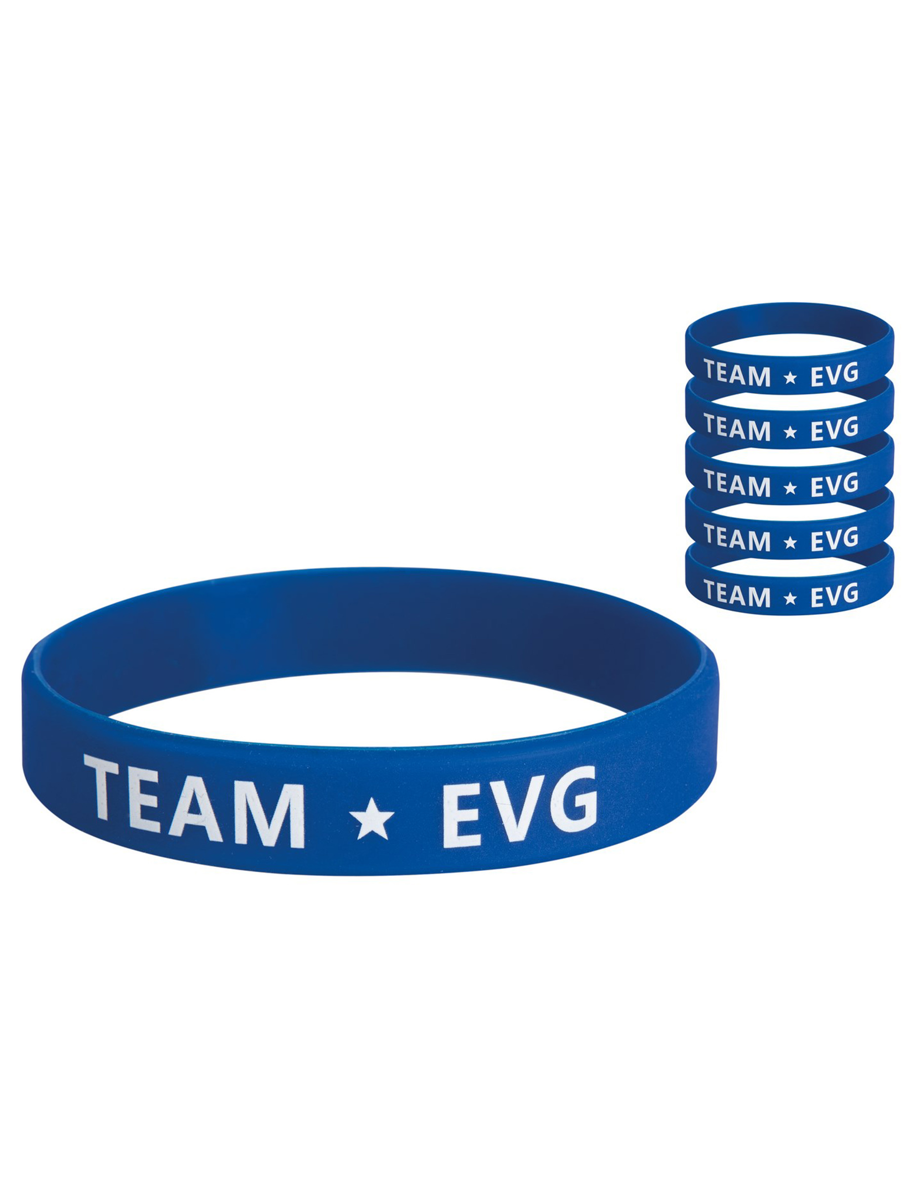 6 Armbänder Team Bräutigam Blau