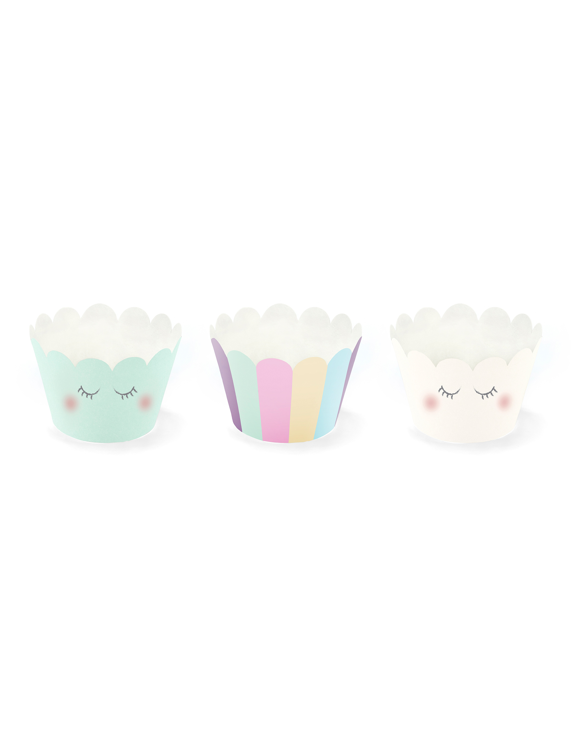 6 Cupcake Wrapper Einhorn 7