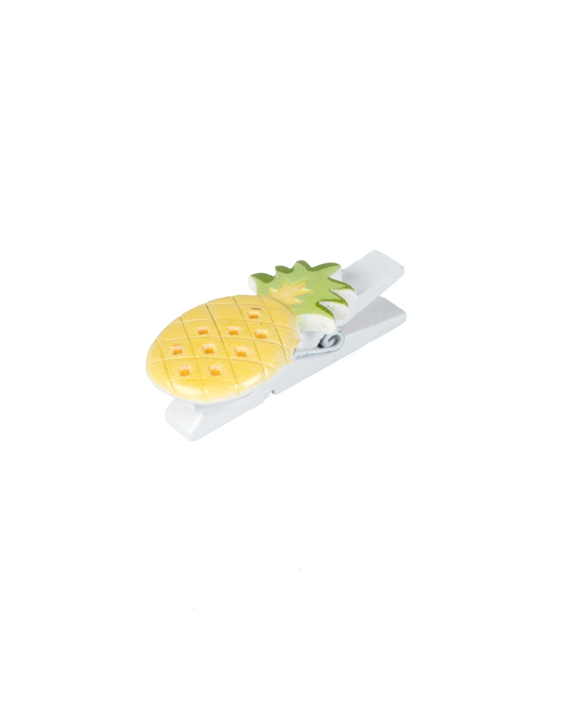 6 Deko-Klammern Ananas aus Kunstharz für den Tisch