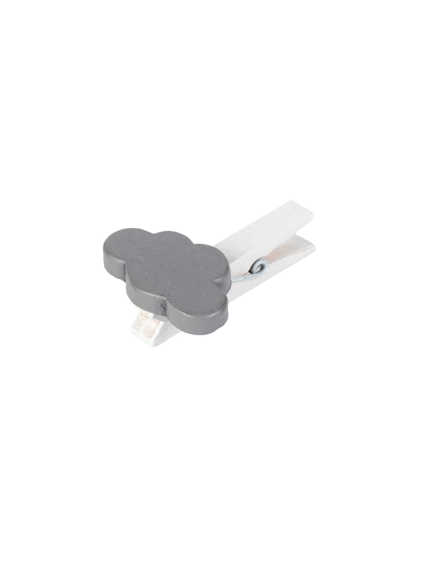 6 Deko Klammern Wolke Grau 4