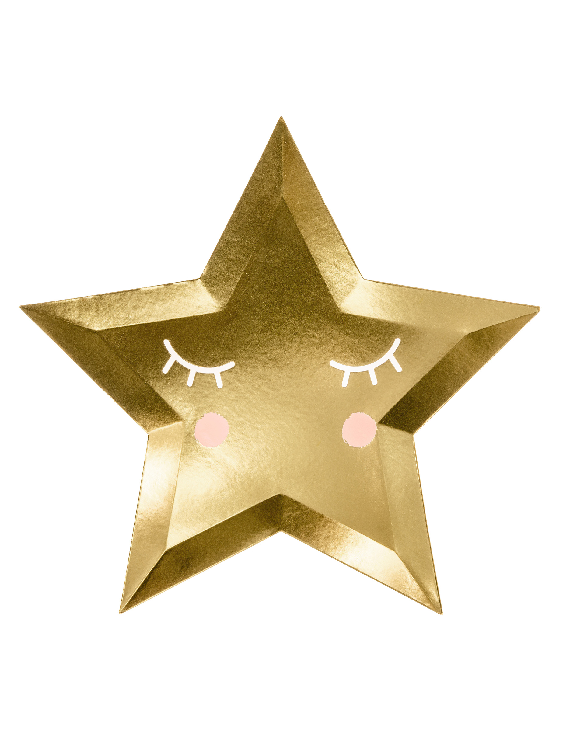 6 Deko-Sterne Gold Karton 27 cm