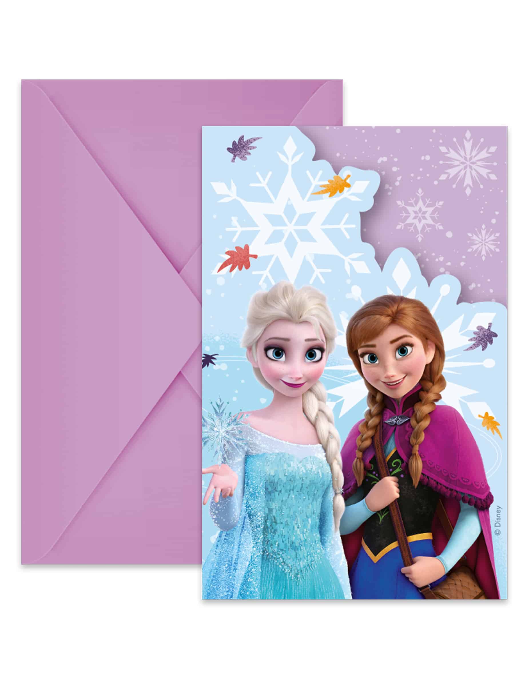 6 Die Eiskönigin Frozen Idyllic Wonder Einladungskarten und Umschläge
