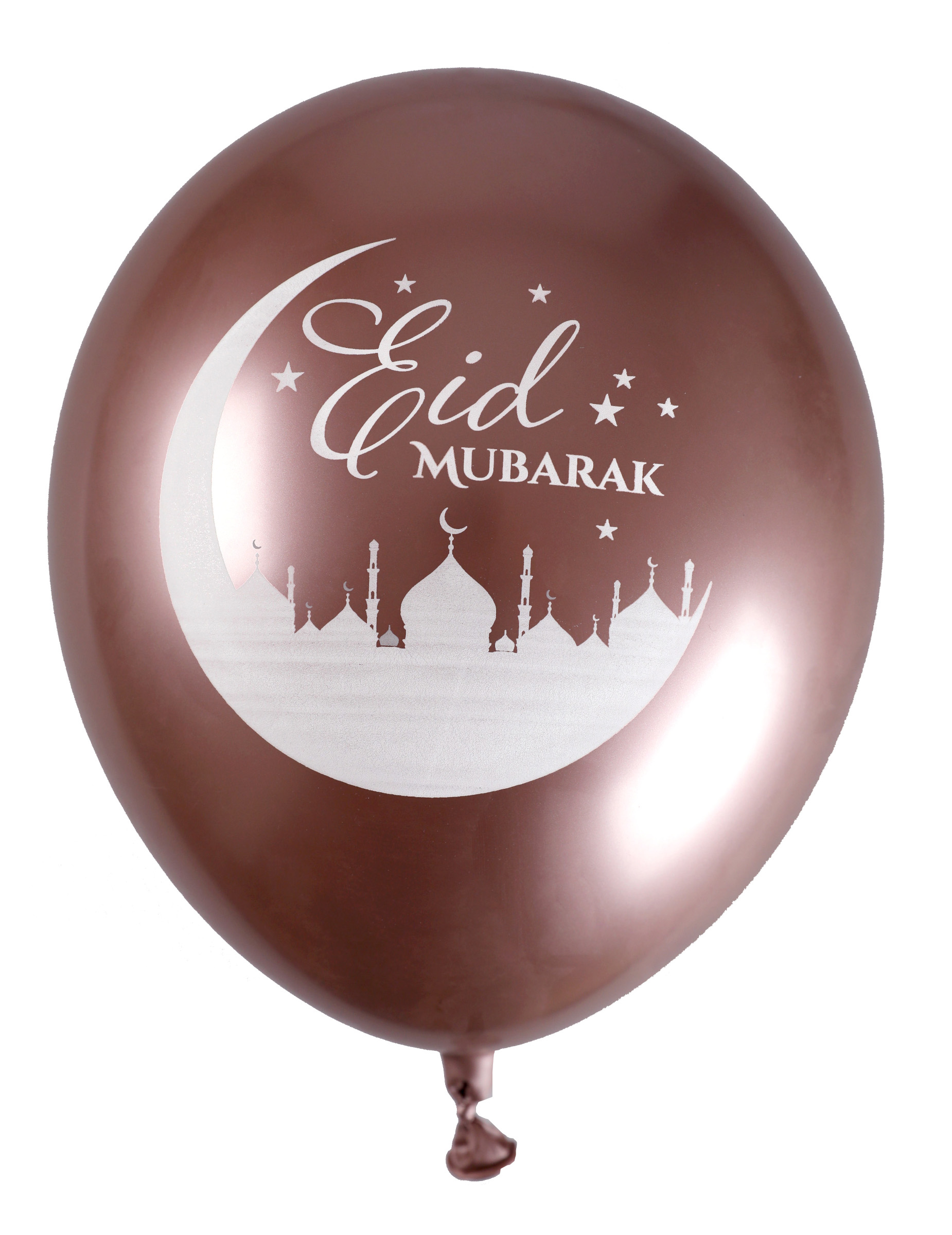 6 Eid Mubarak Luftballons Roségold 30 cm Party-Deko