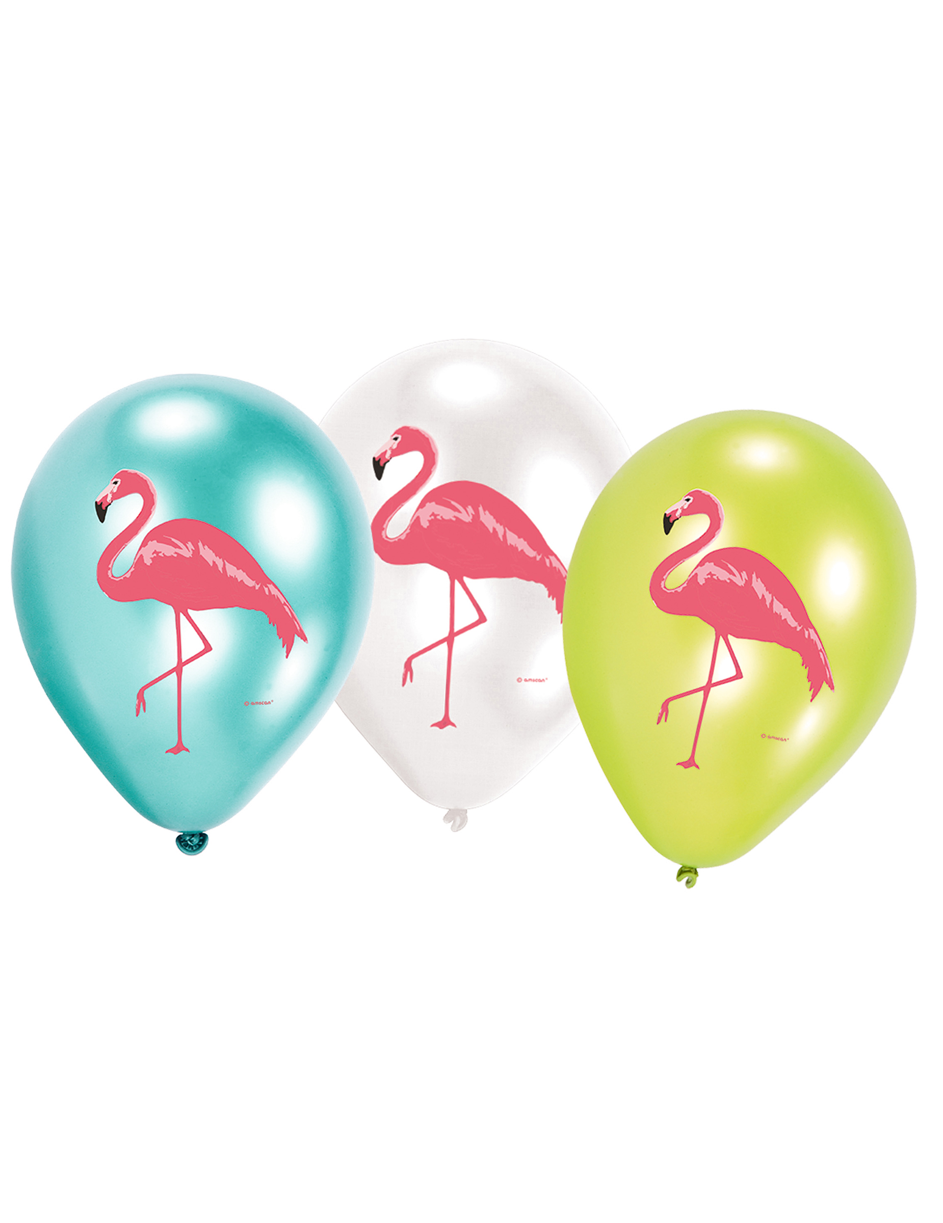 6 Flamingo Paradise Latexballons 28 cm Geburtstagsdeko