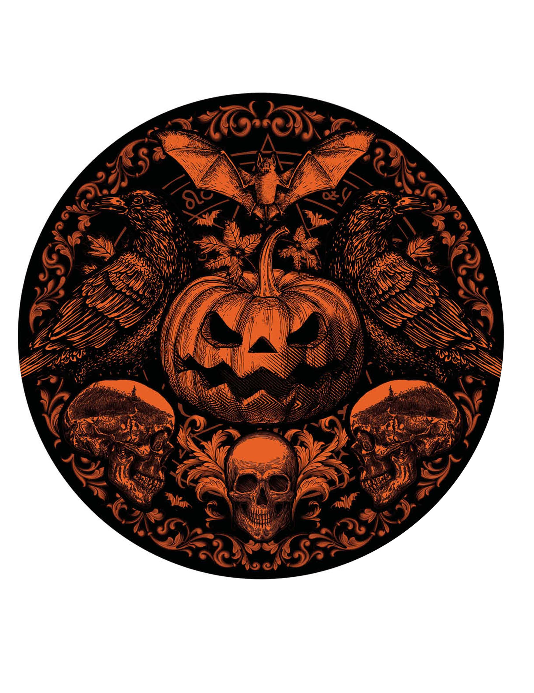 6 Halloween Teller Kürbismotif 23 cm