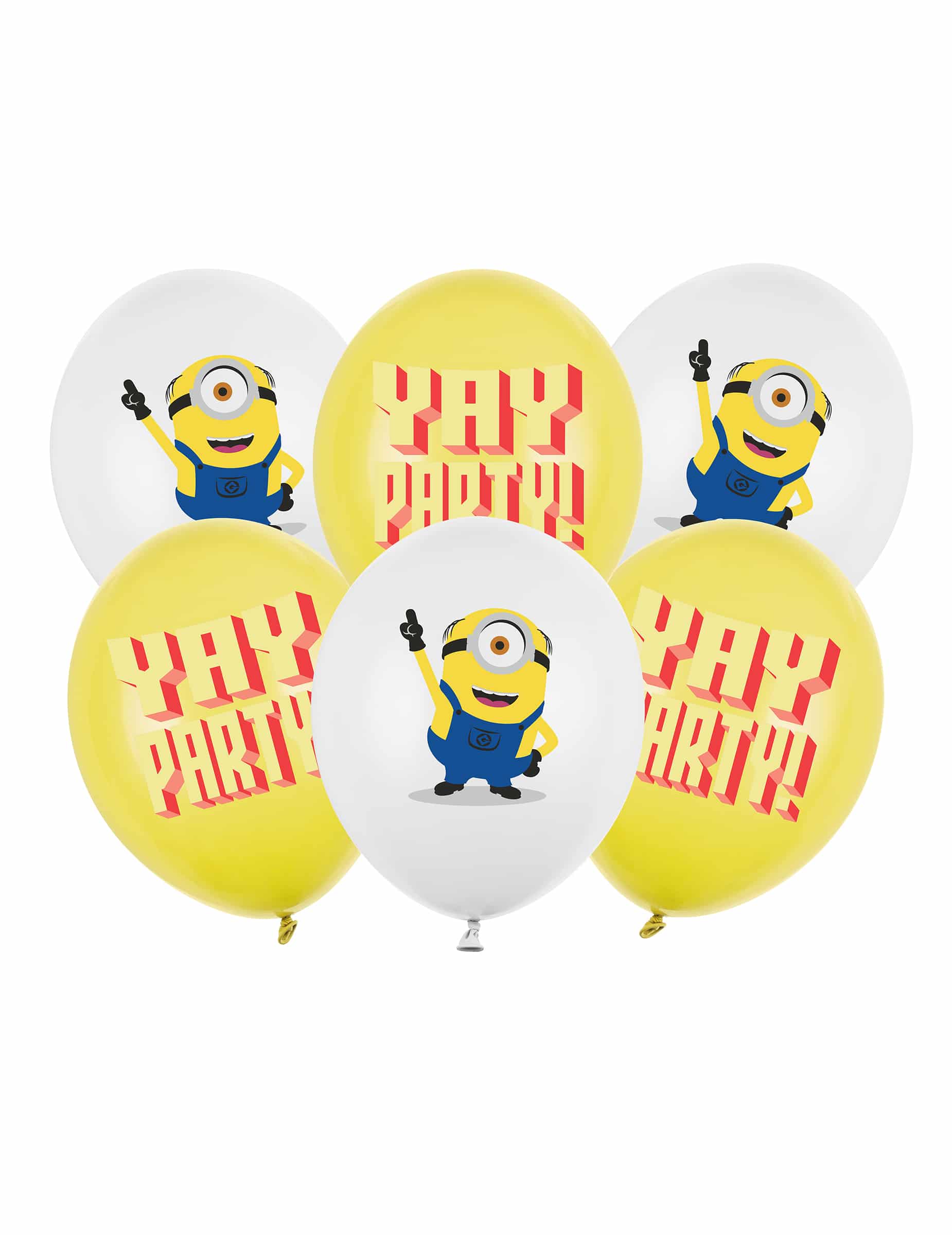 6 Minions Latex-Ballons 30 cm