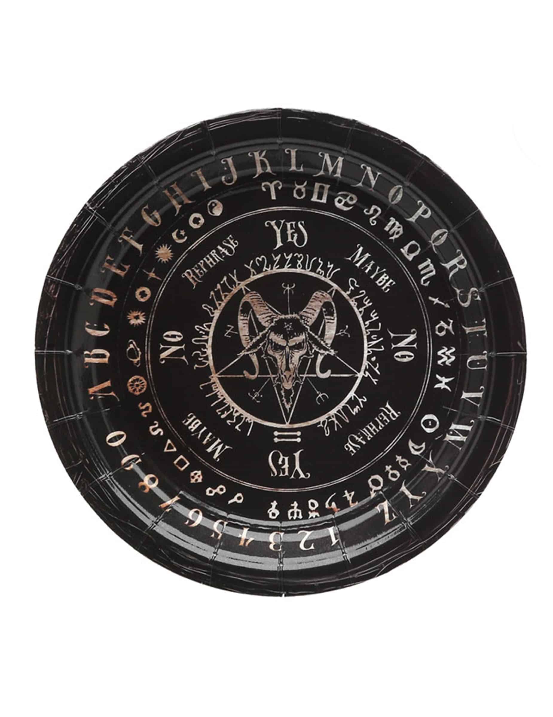 6 Ouija Pappteller 18 cm