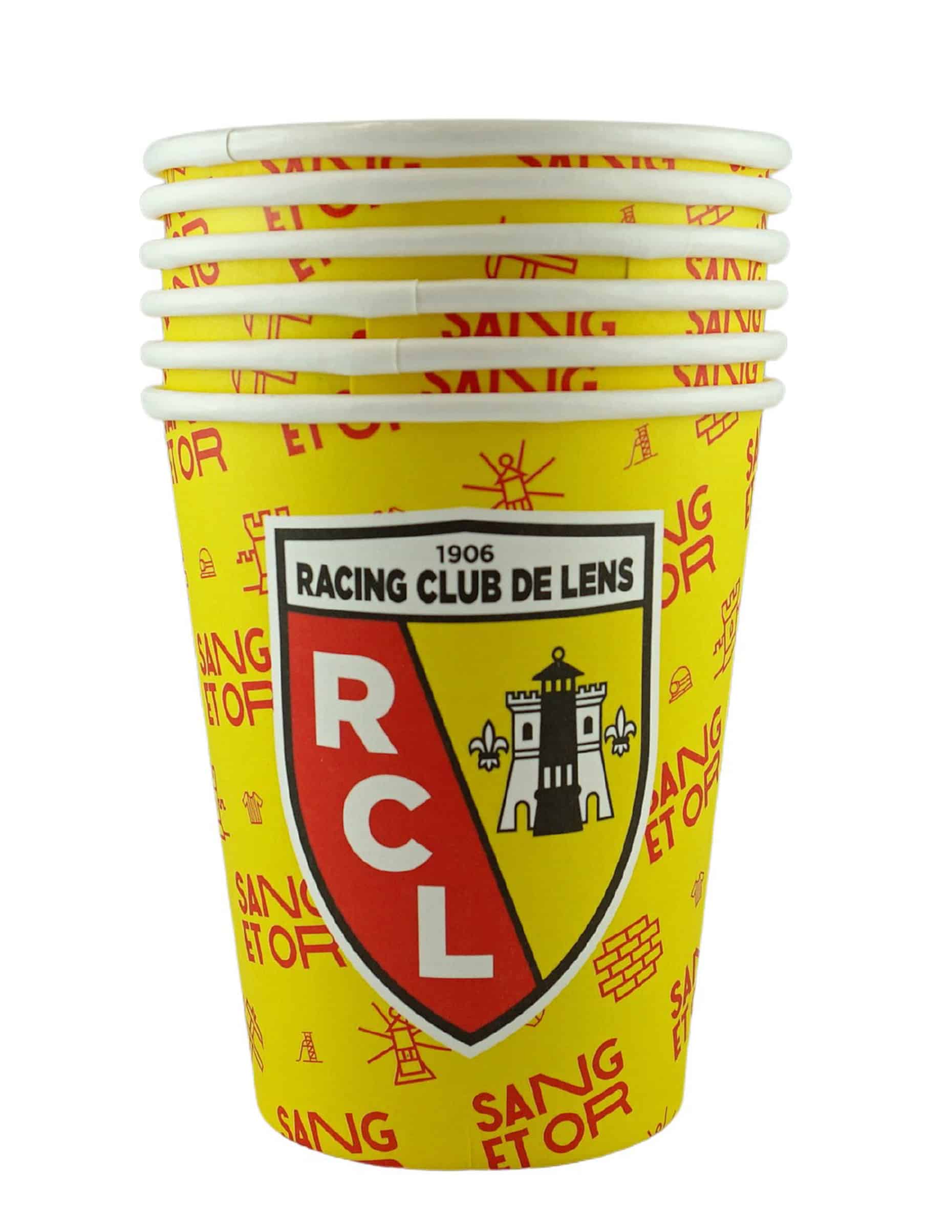 6 Pappbecher RC Lens 25 cl Gelb Rot