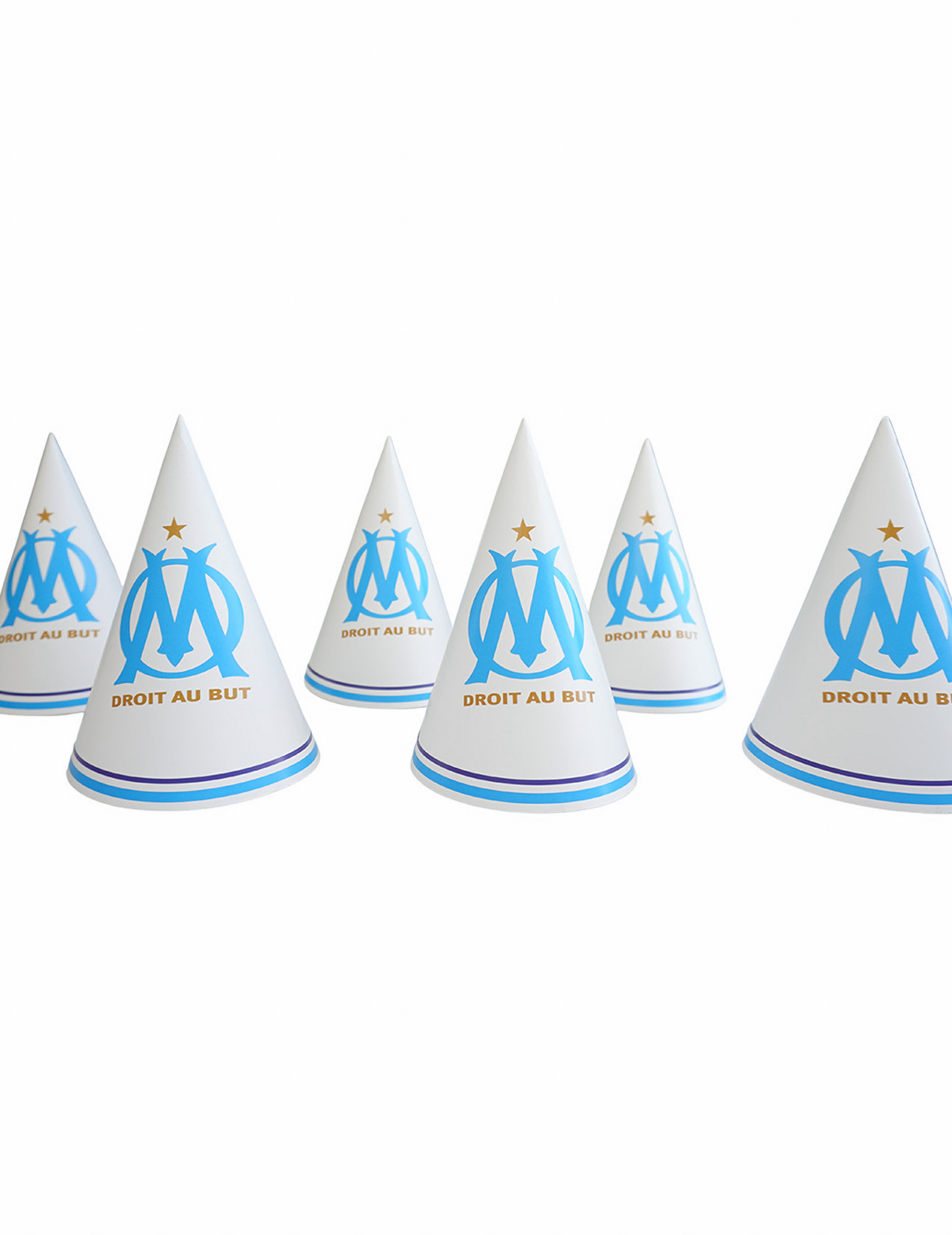 6 Partyhüte Olympique de Marseille