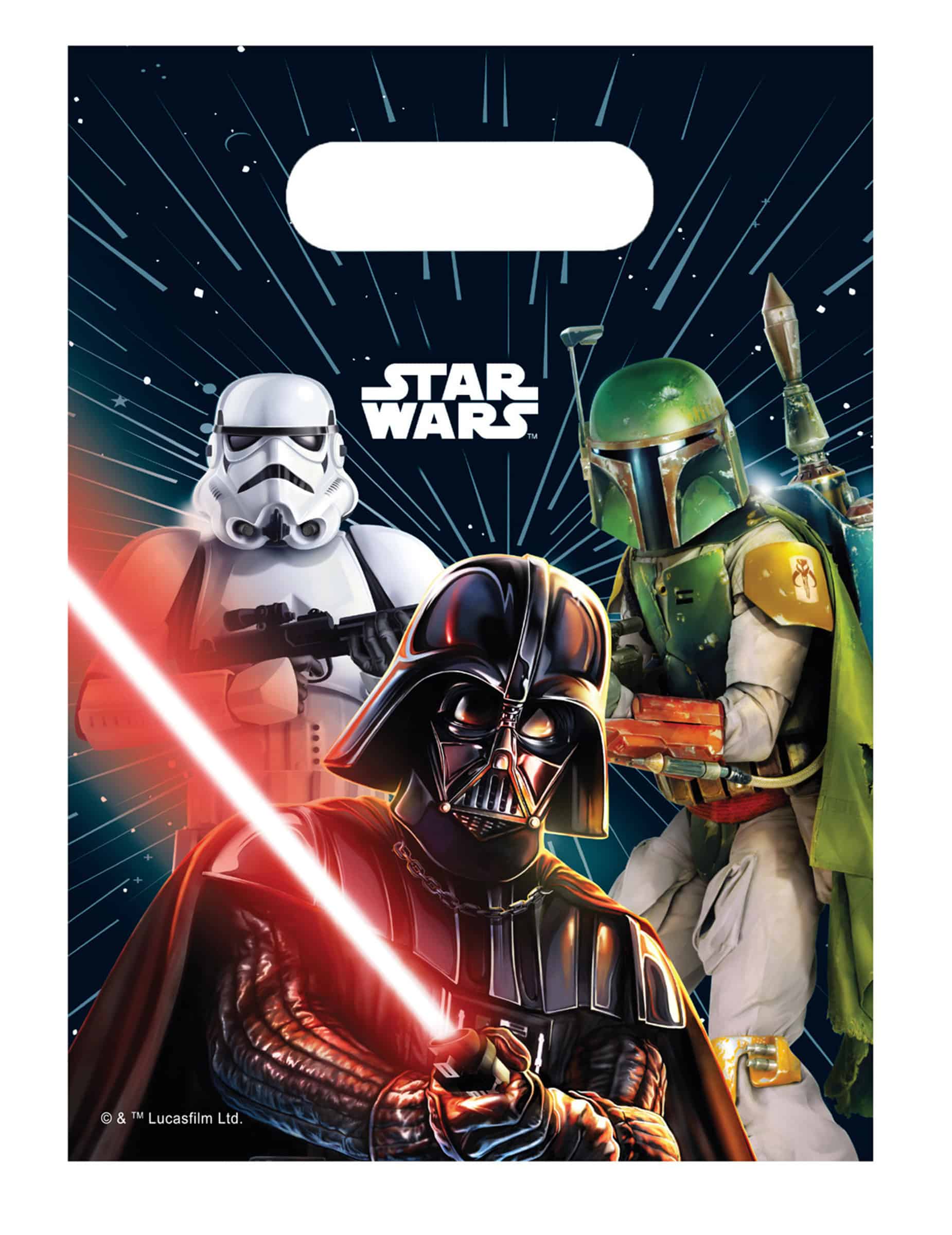 6 Partytüten Star Wars blau