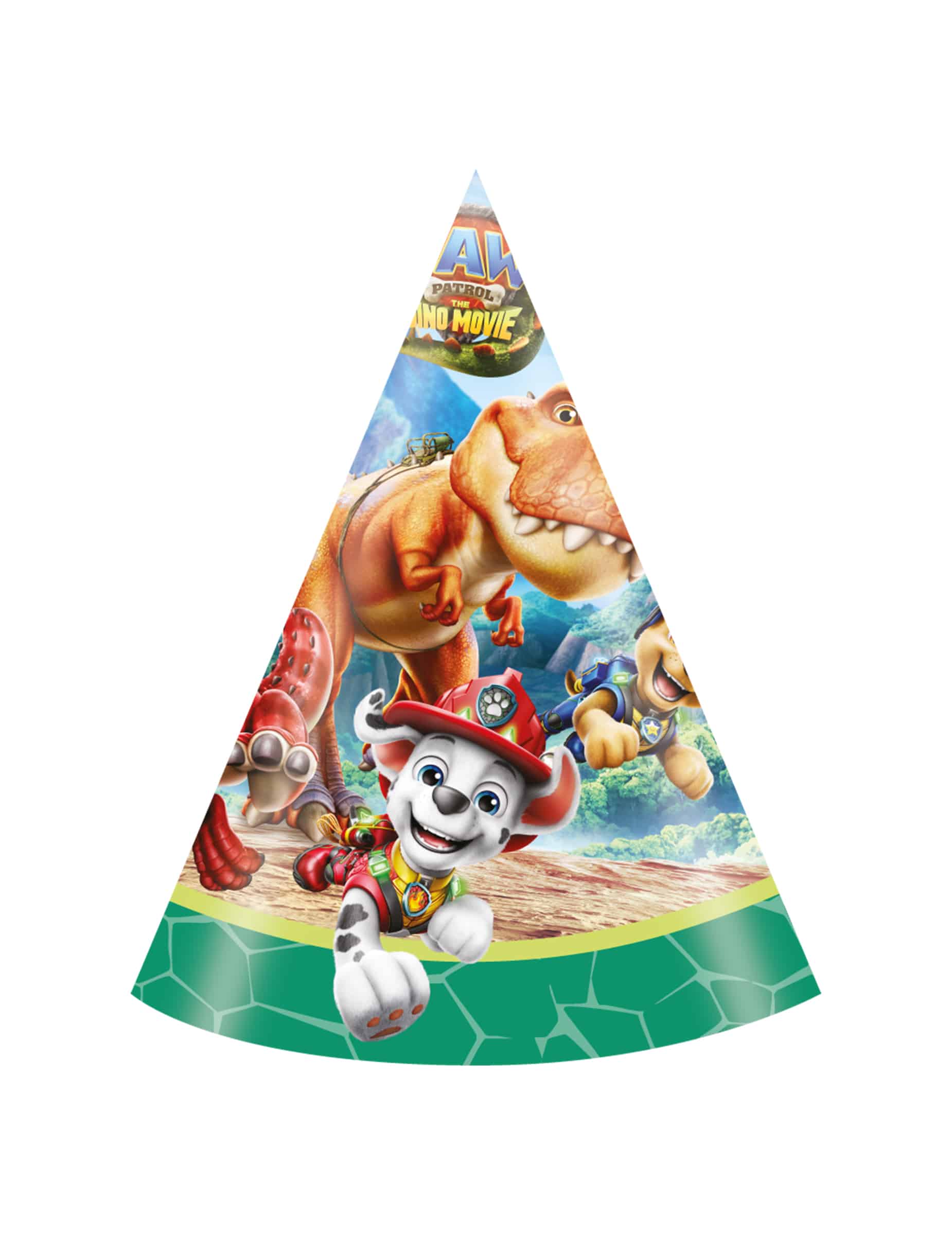 6 Paw Patrol Dino Movie Partyhüte