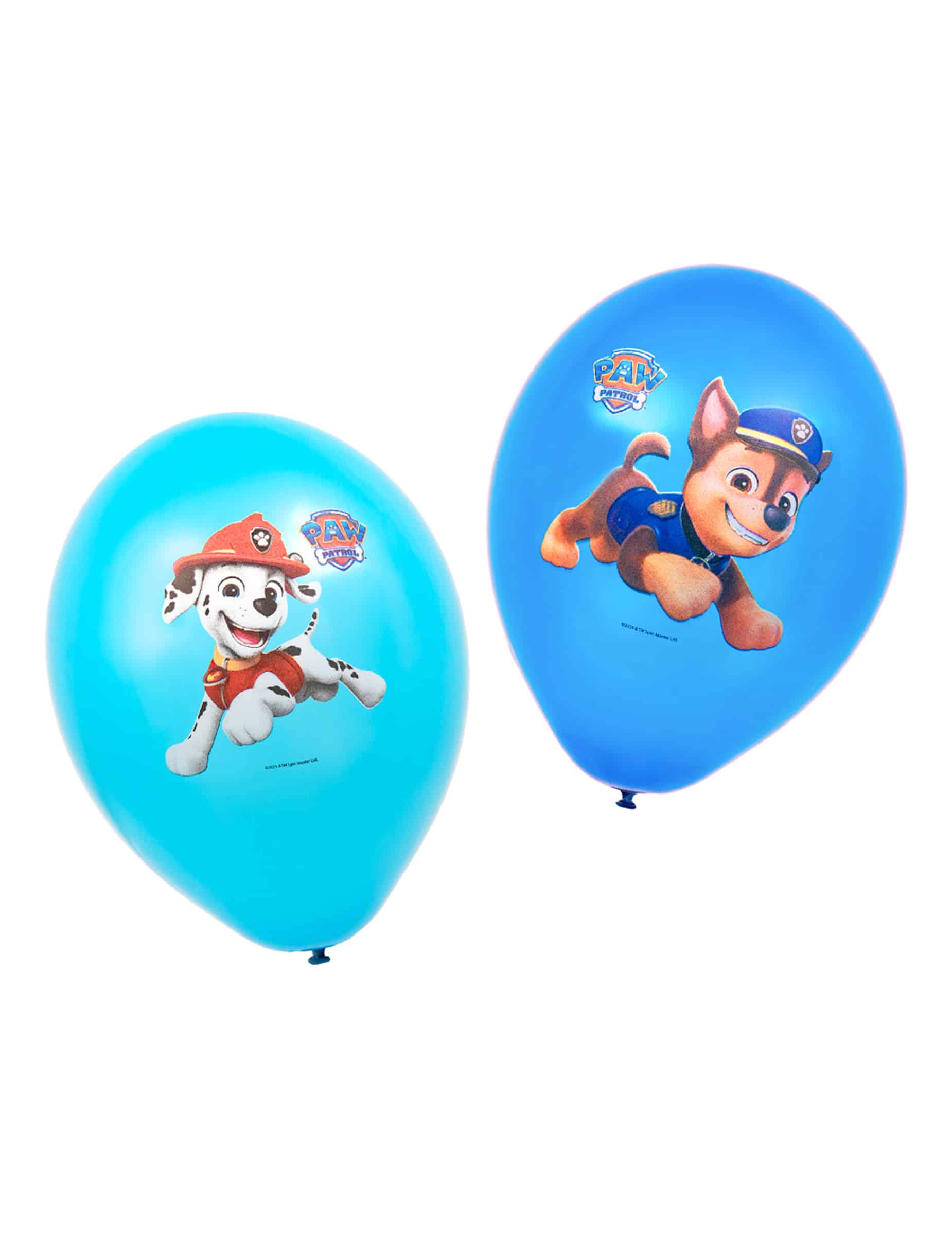 6 Paw Patrol Latex-Luftballons blau 27cm