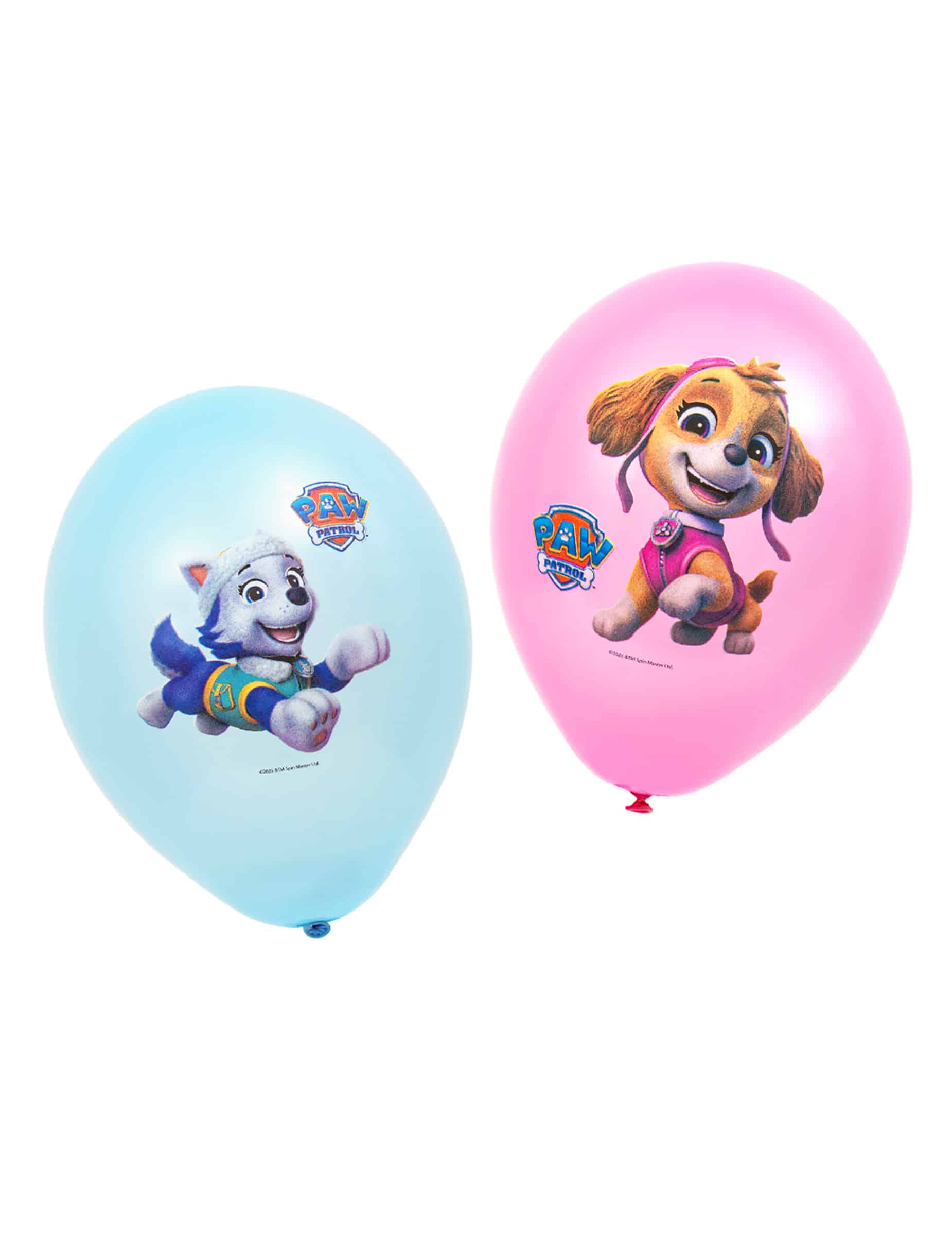 6 Paw Patrol Latex-Luftballons in Rosa (27 cm)