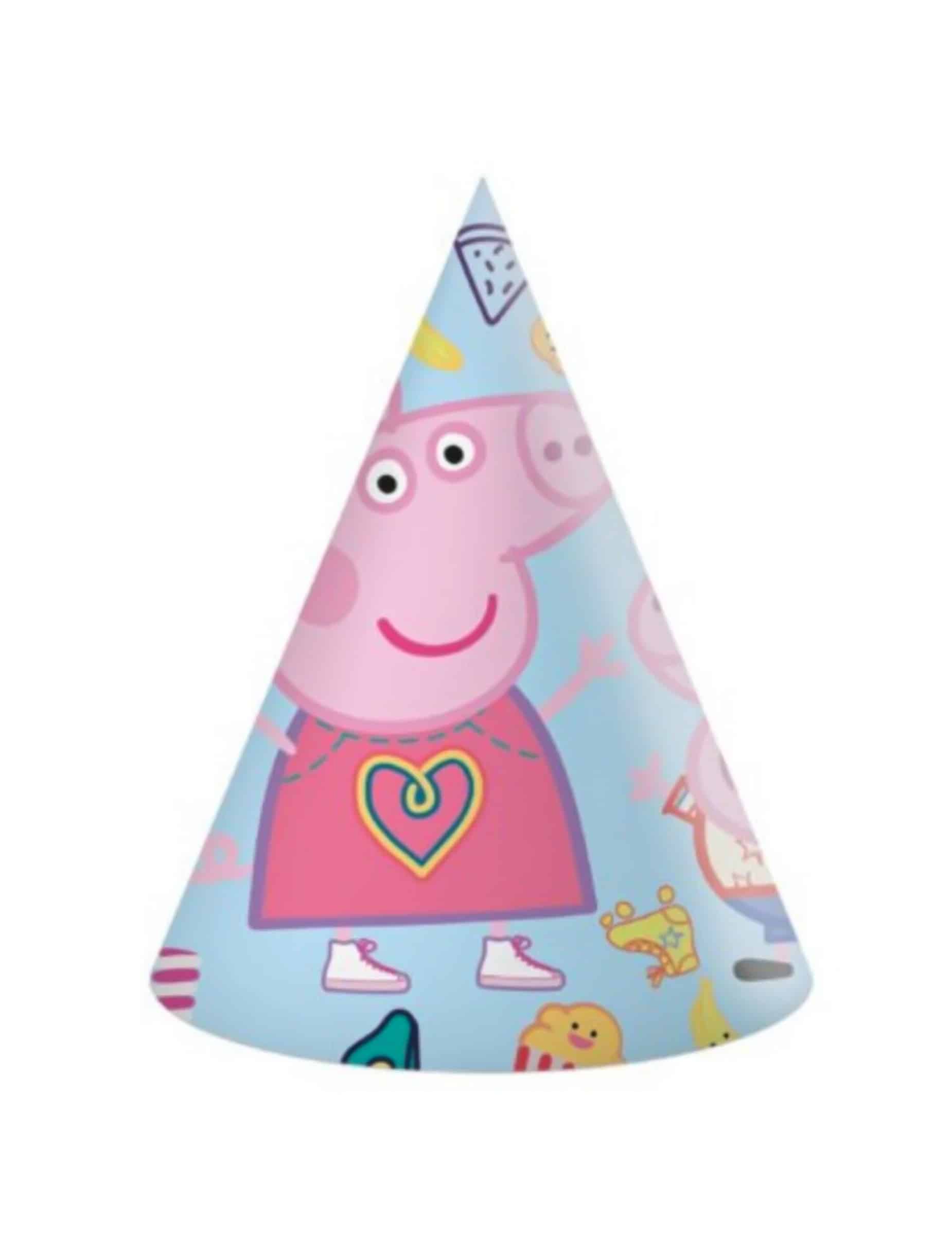 6 Peppa Wutz Party-Hüte