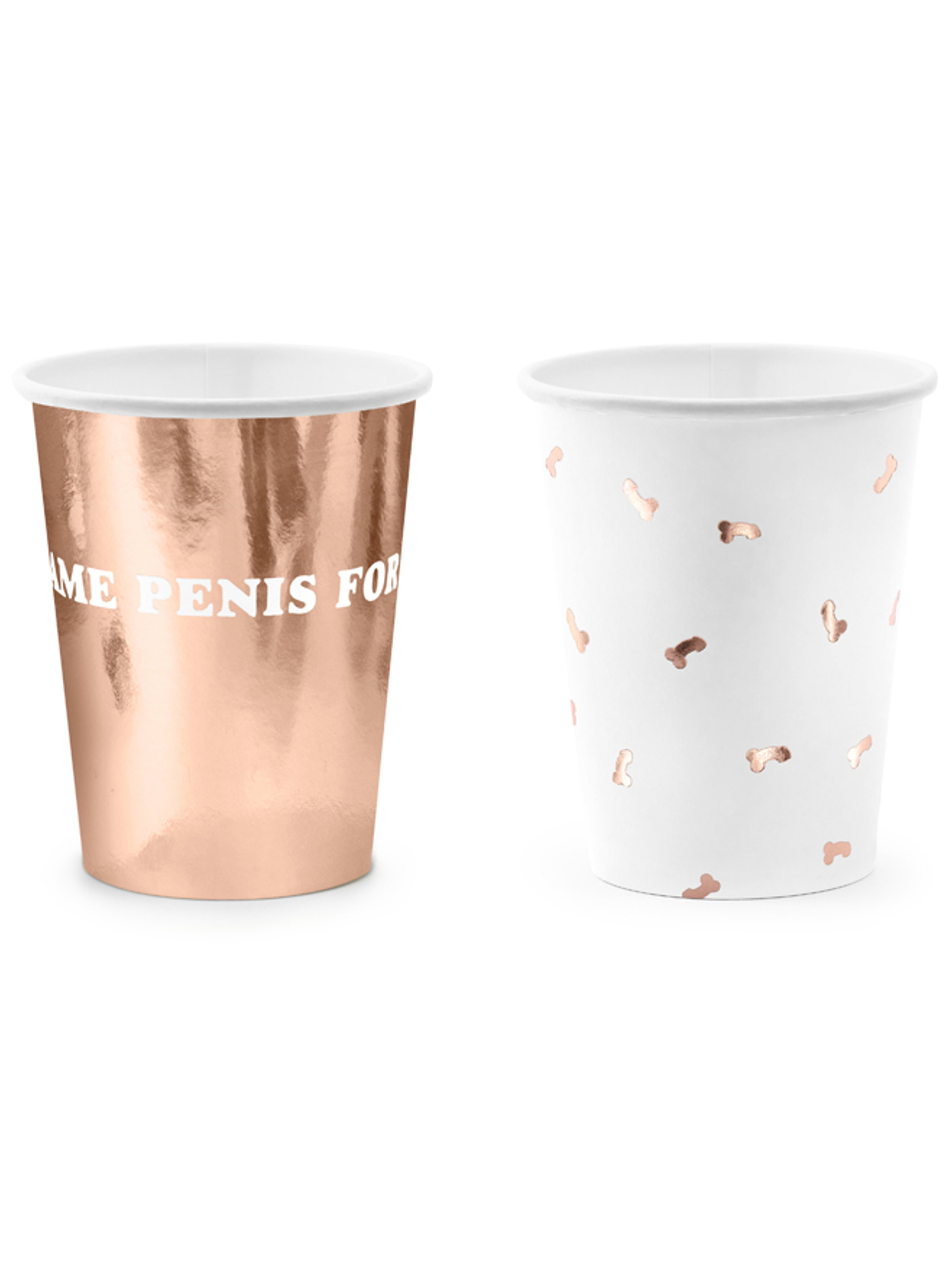 6 Same Penis Forever Rose Gold Becher 220 ml
