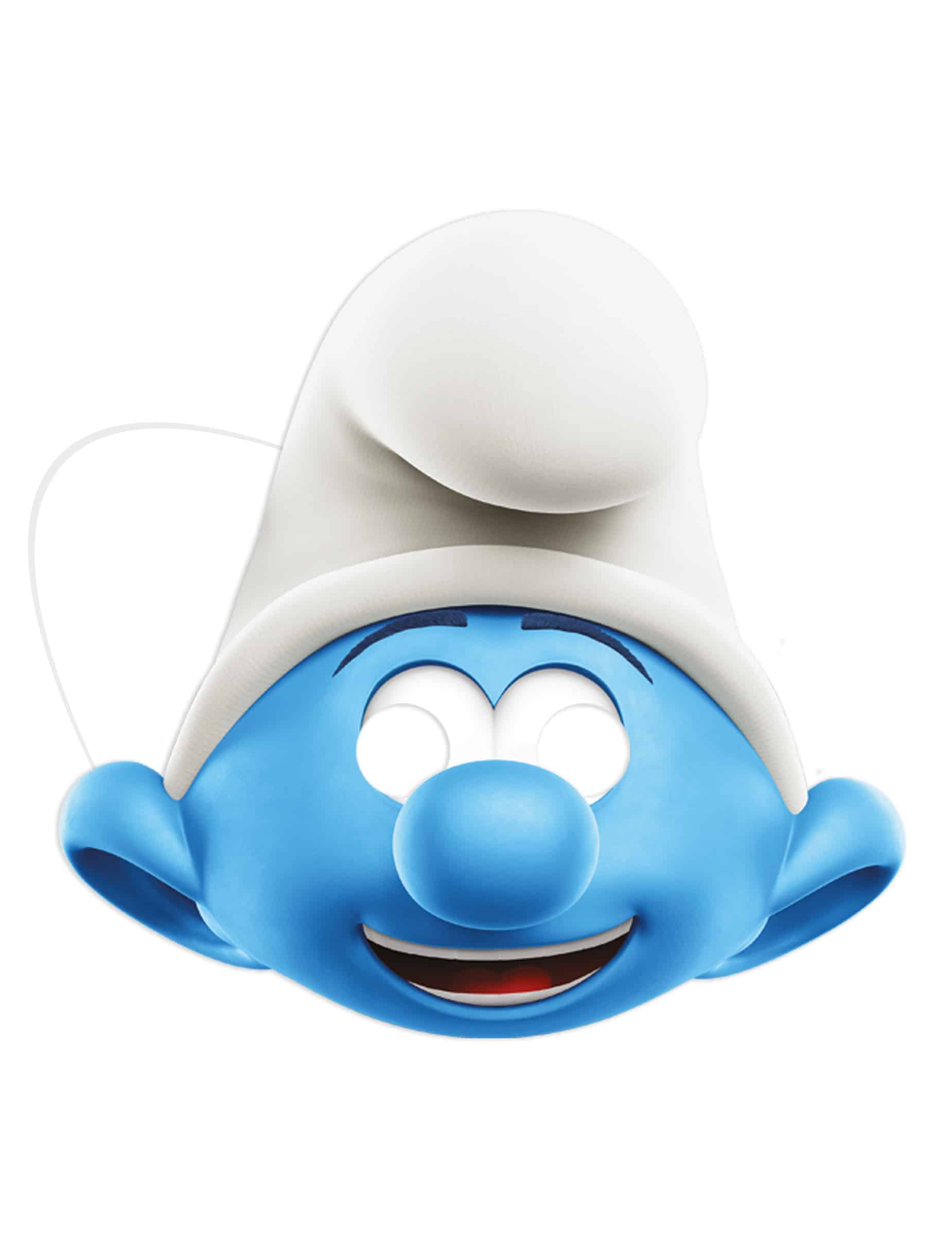 6 Schlümpfe Pappmasken