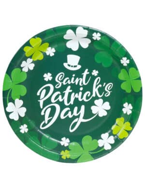 6 St. Patrick's Day Pappteller 23 cm