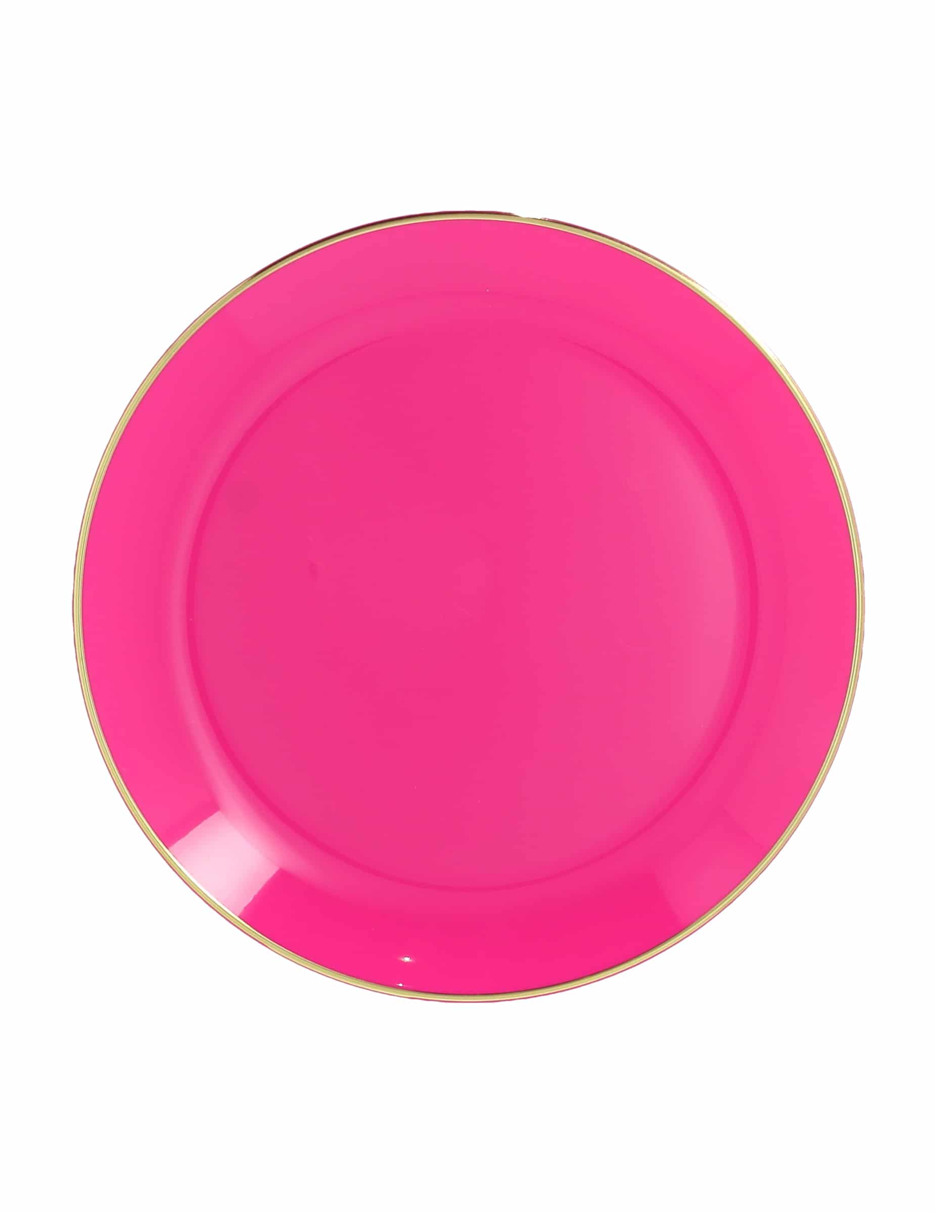 6 wiederverwendbare Plastikteller in Rosa und Gold 26