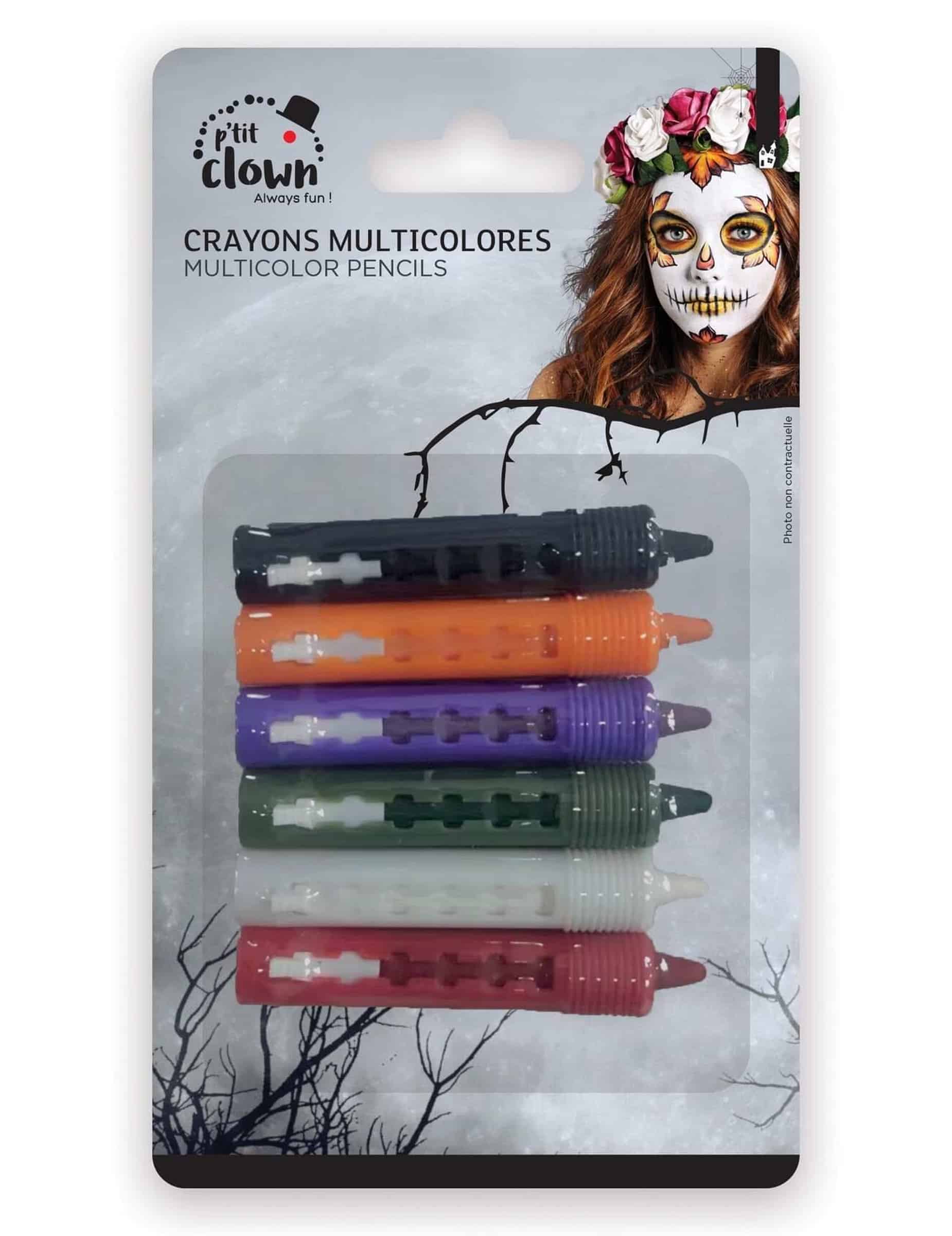 6er Set Schminkstifte für Halloween