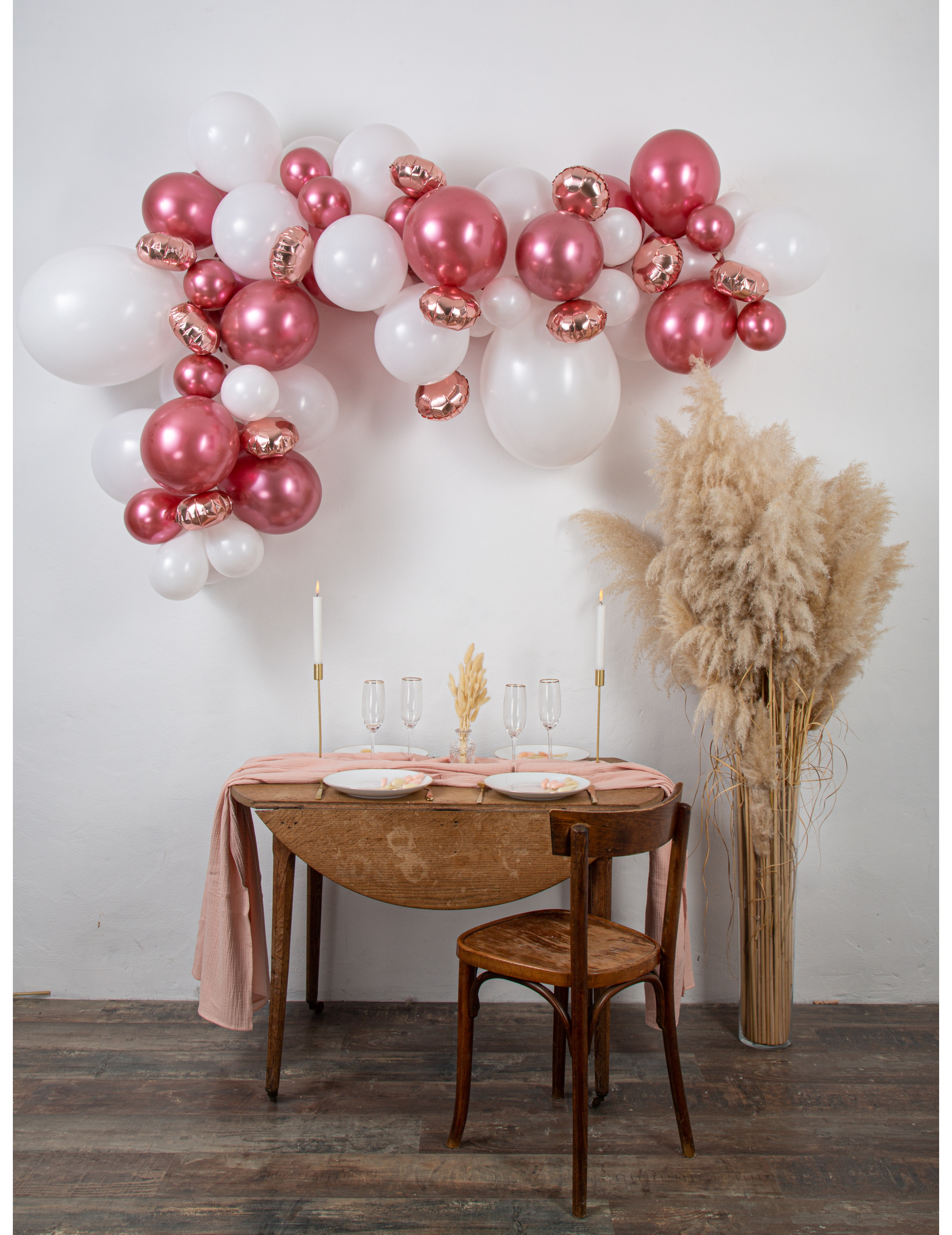 70-tlg. Ballonbogen-Set Roségold für Party-Deko